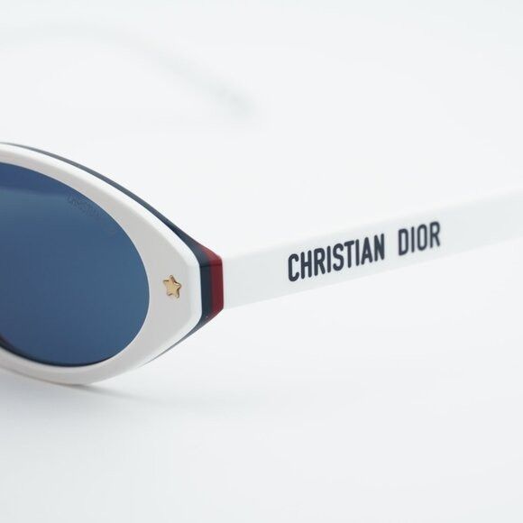 Dior Dior DIORPACIFIC R1F 50B0 Sunglasses White Oval Frame Size ONE SIZE - 2 Thumbnail