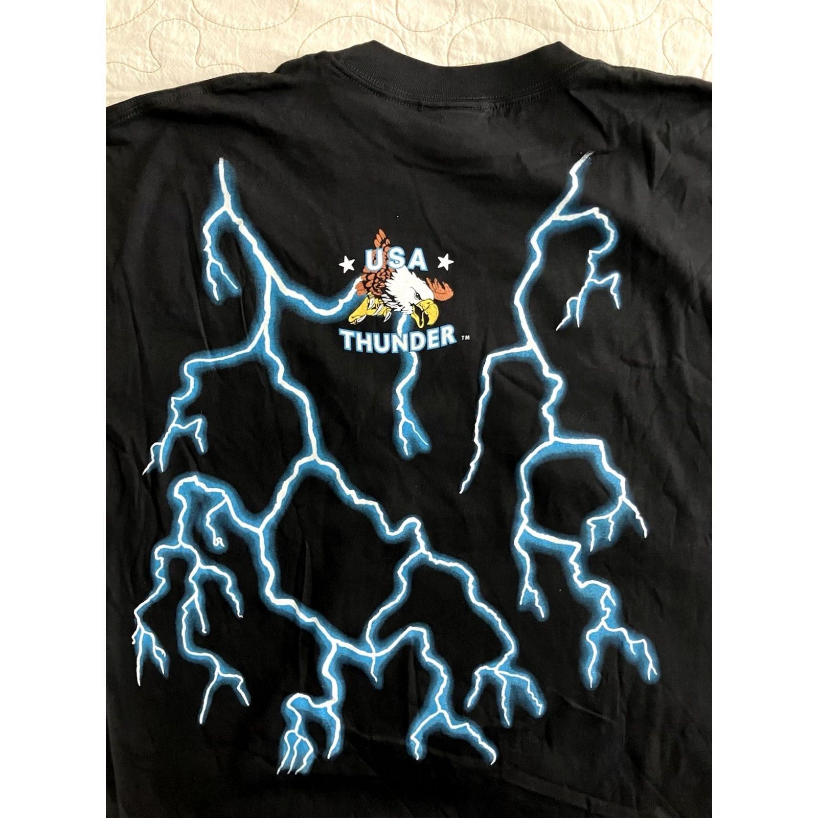 Vintage VINTAGE Thunder Sportswear Wolf Motorcycle Bike Tshirt Mens XL Black 90s Survivors T-Shirt Mens XL Black Motorcycle Theme Size US XL / EU 56 / 4 - 6 Thumbnail