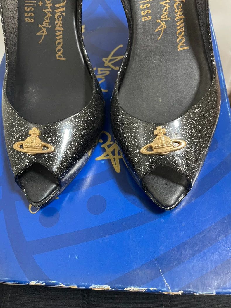 Vivienne Westwood Vivienne Westwood Black shiny Saturn Orb Fish Mouth heels Size US 5 / IT 35 - 3 Thumbnail