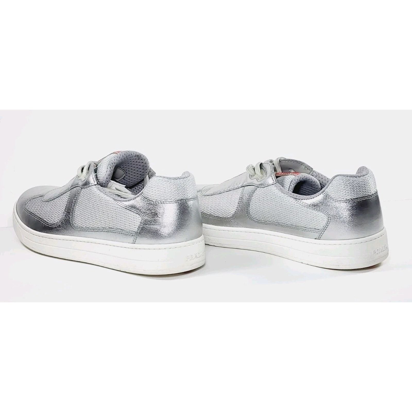 Prada Prada America's Cup Men US8 White Patent Leather Red Silver Size US 8 / EU 41 - 7 Thumbnail