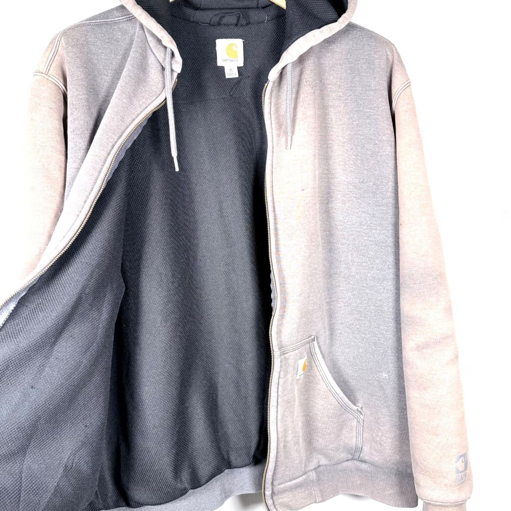 Carhartt Carhartt Sweatshirt Mens Hoodie Gray XL Rain Defender Rutland Thermal-Lined Hooded Zip-Front Sweatshirt - XL Size US XL / EU 56 / 4 - 4 Thumbnail