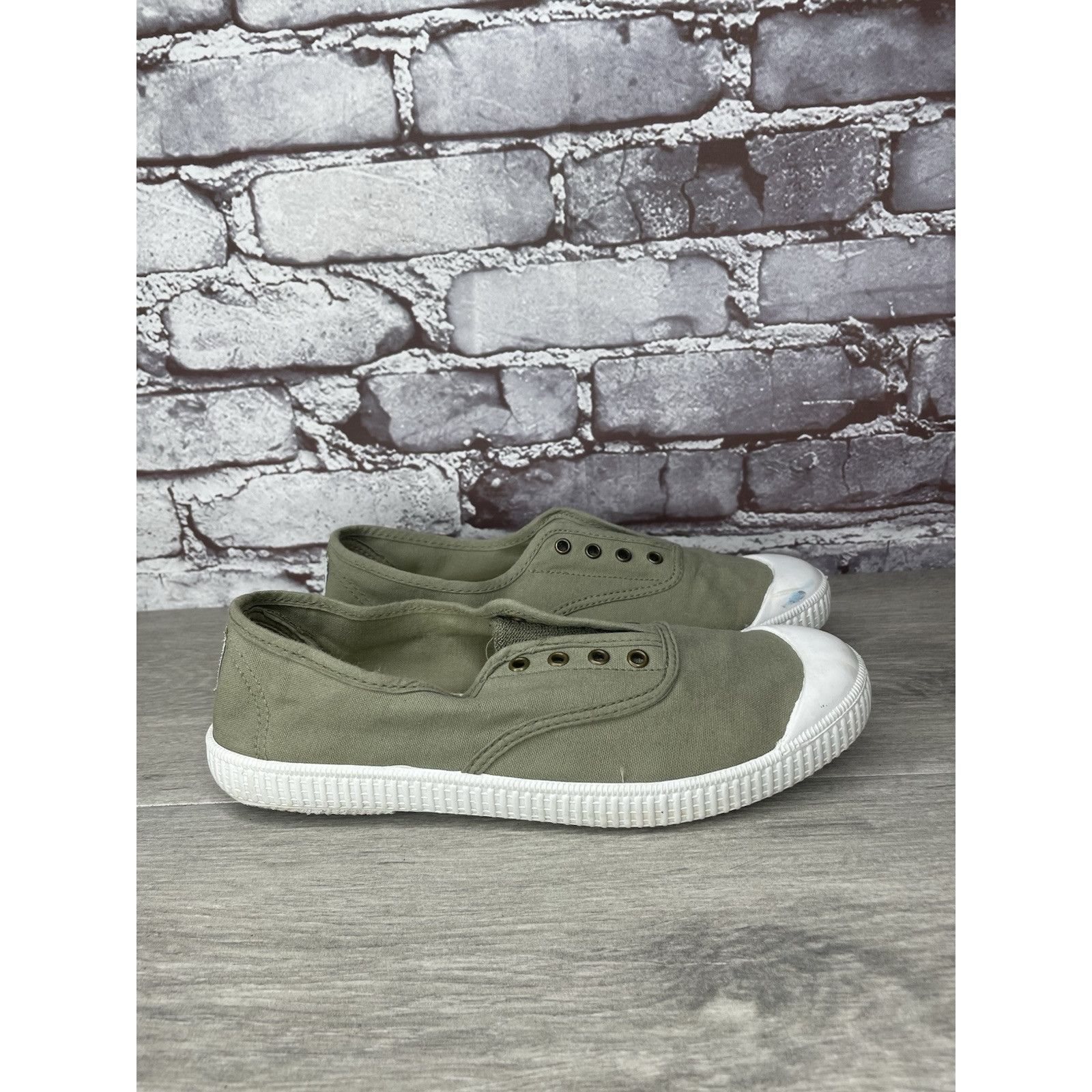 Sonoma Potoma Green Canvas Fabric Slip On Casual Sneakers Shoes Wom Size US 8.5 / IT 38.5 - 12 Thumbnail