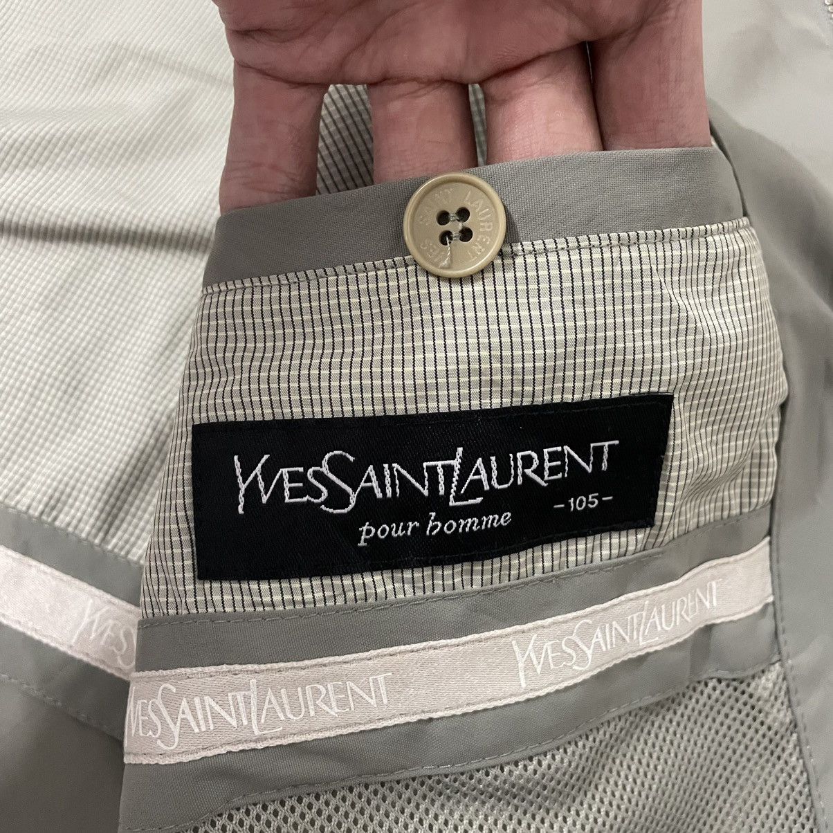 Yves Saint Laurent Vintage YSL Yves Saint Laurent Big Logo Work Casual Jacket Size US L / EU 52-54 / 3 - 9 Thumbnail