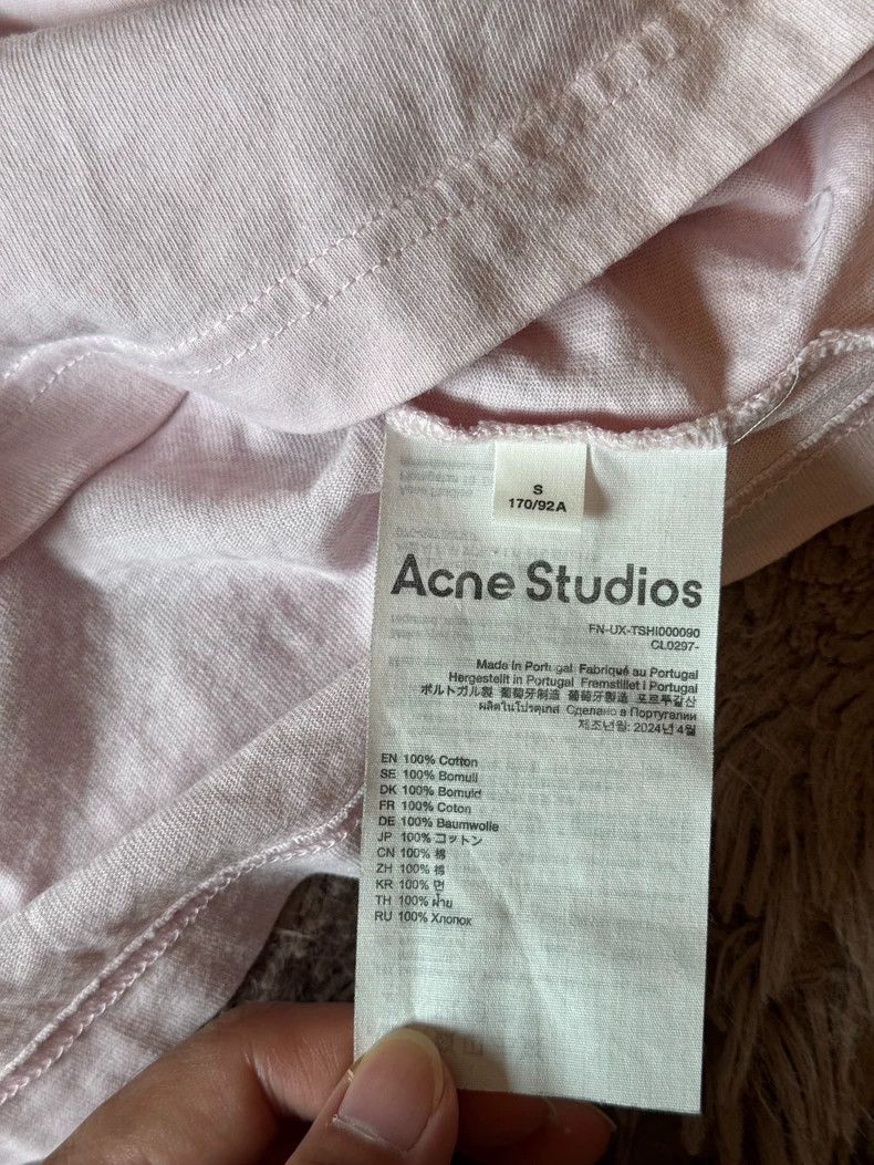 Acne Studios acne studios Light pink round-neck T-shirt Size US S / EU 44-46 / 1 - 3 Thumbnail