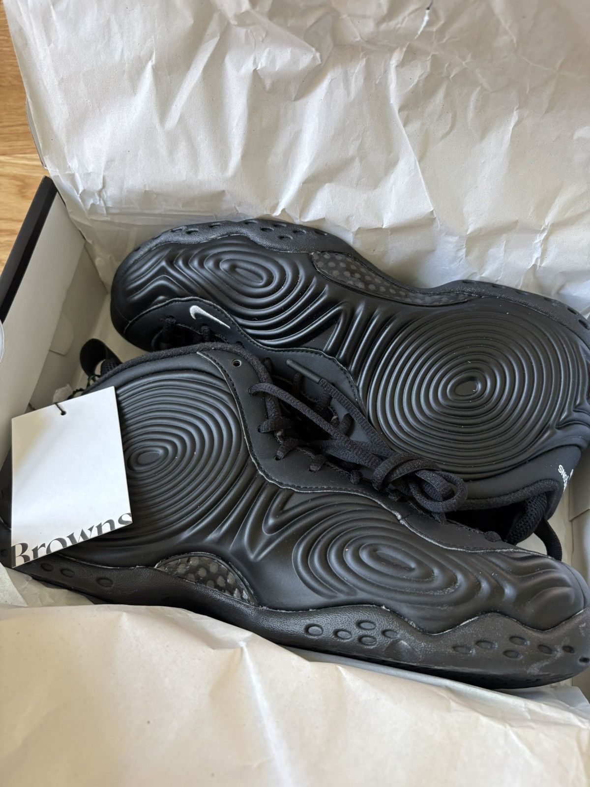 Comme des Garcons × Nike Sz 10 Comme des Garçons x Nike Air Foamposite One Black CDG Size US 10 / EU 43 - 10 Thumbnail