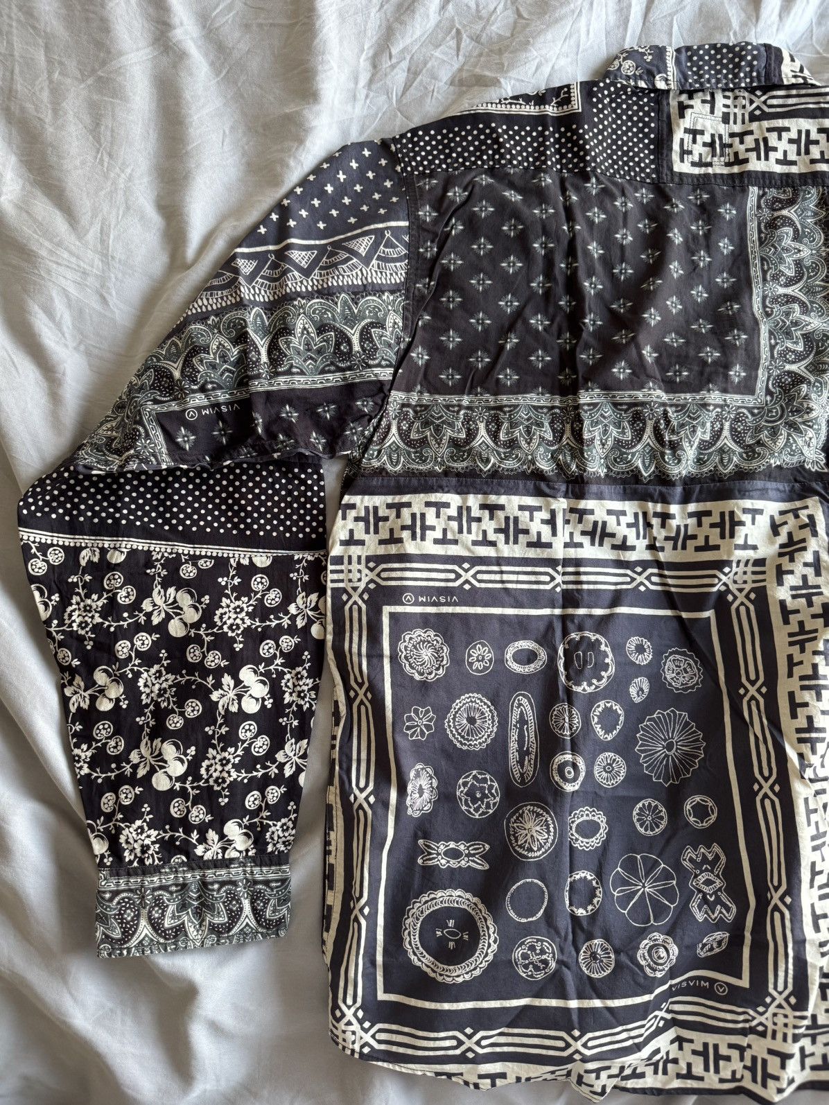 Visvim [New] ICT Visvim Black Bandana mud-dyed L/S shirt Size US XXL / EU 58 / 5 - 5 Thumbnail