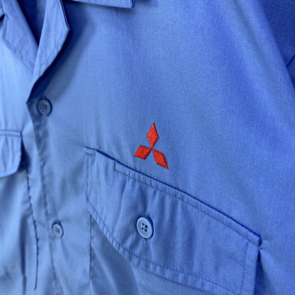 Japanese Brand Vintage Mitsubishi Motors Workwear Shirt Size US L / EU 52-54 / 3 - 9 Thumbnail