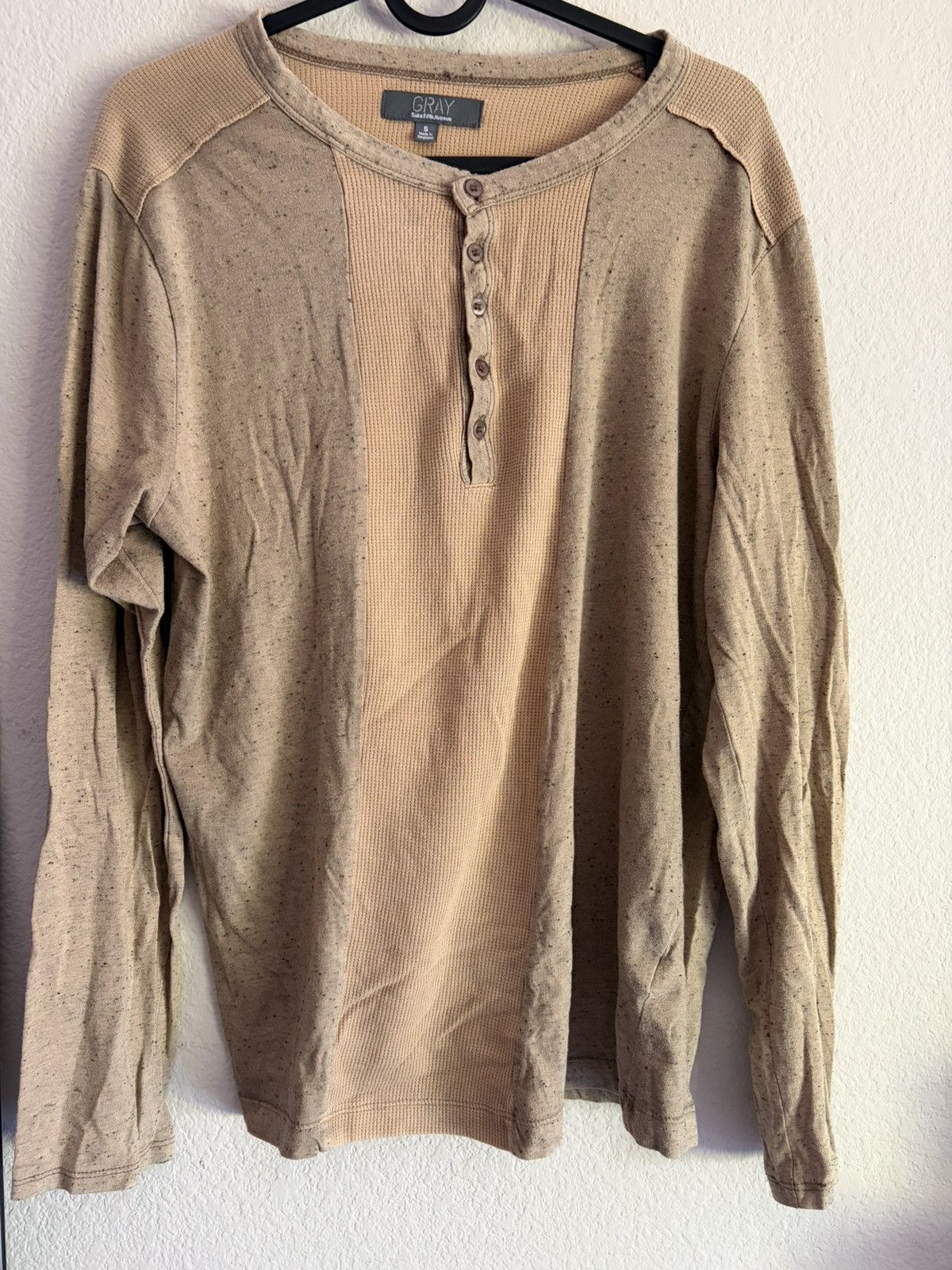 Saks Fifth Avenue Vintage Saks fifth avenue henley shirt gray brand Size US S / EU 44-46 / 1 - 1 Thumbnail