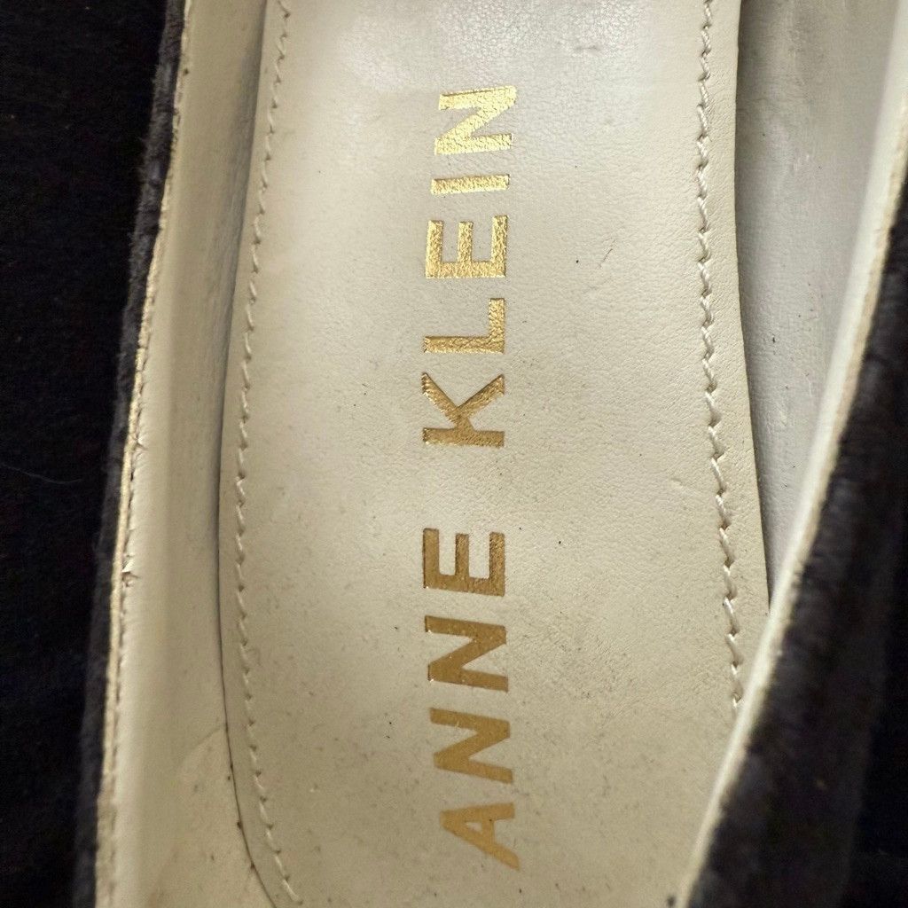 Anne Klein suede pump shoes brown & gray reptile pattern pointed toe 10 Size US 10 / IT 40 - 9 Thumbnail