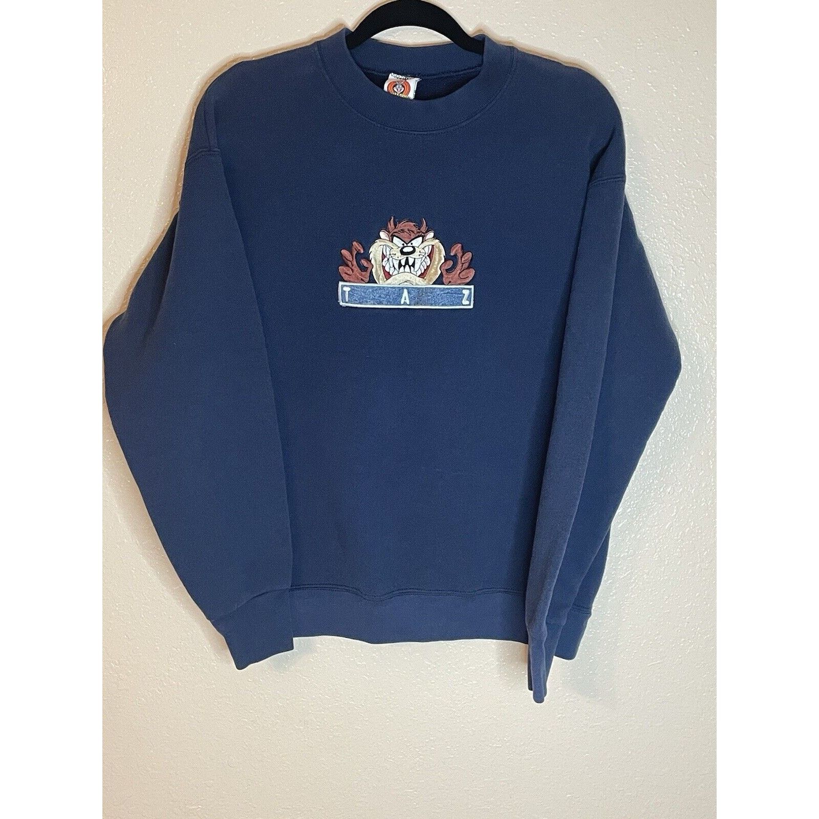 Other Vintage 90s Looney Tunes TAZ Sweatshirt Blue Medium Size US M / EU 48-50 / 2 - 1 Thumbnail