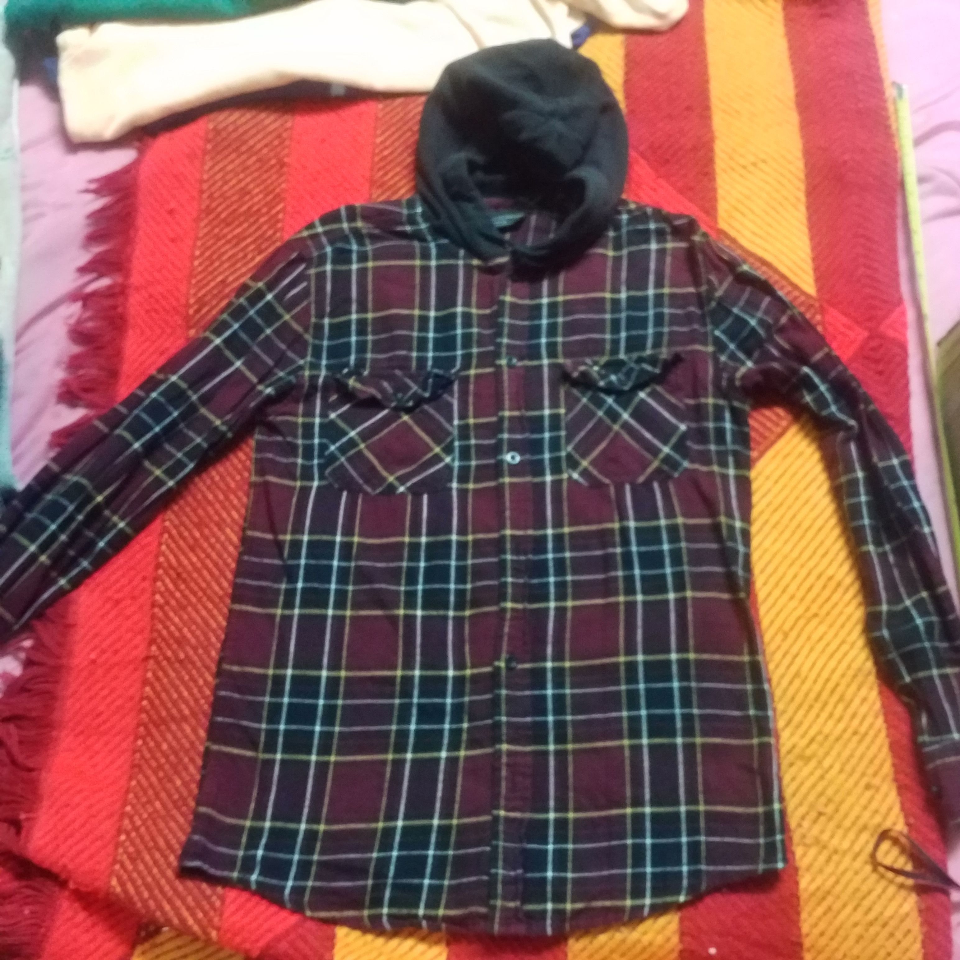 Japanese Brand LONG SLEEVE BUTTON WITH HOODIE Size US S / EU 44-46 / 1 - 1 Thumbnail