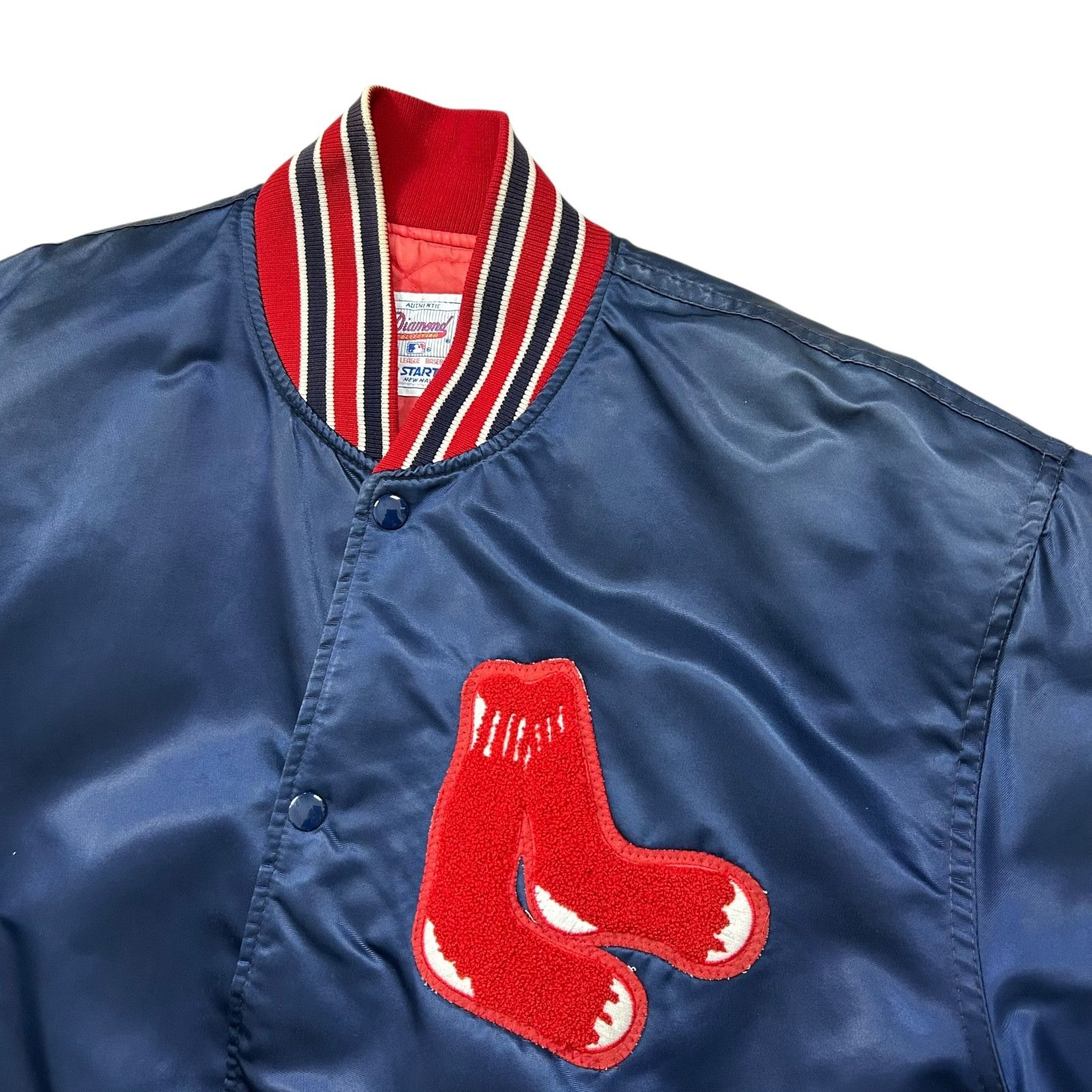 MLB VTG 90s MLB BOSTON RED SOX STARTER SATIN BOMBER JACKET Size US XL / EU 56 / 4 - 2 Thumbnail