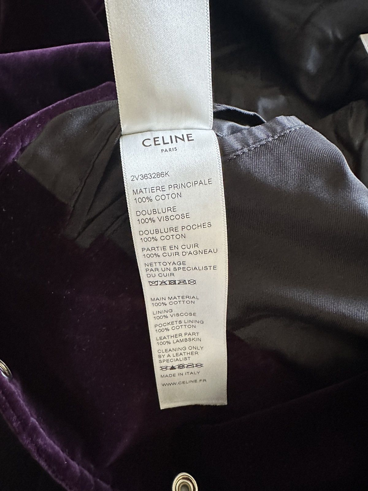 Celine Grail FW20 Celine purple velvet teddy jacket 46 Size US S / EU 44-46 / 1 - 22 Thumbnail