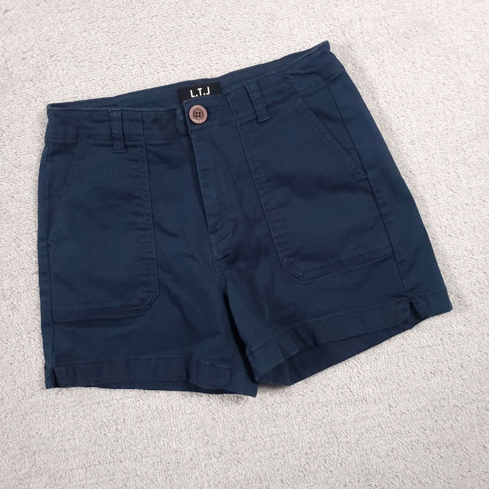 Vintage Letter to Juliet L.T.J. Shorts Women's Small Blue Chino Pockets Casual Size 28" / US 6 / IT 42 - 2 Thumbnail