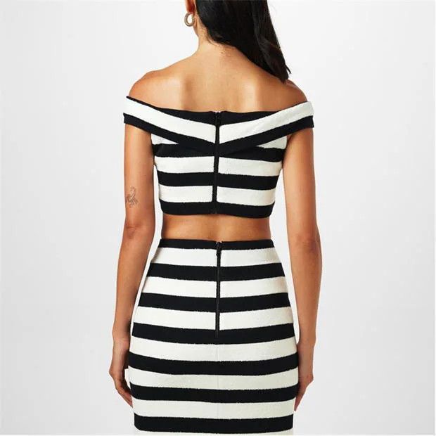 Balmain o1g2r1mq0924 Top in Black & White Size XS / US 0-2 / IT 36-38 - 5 Thumbnail