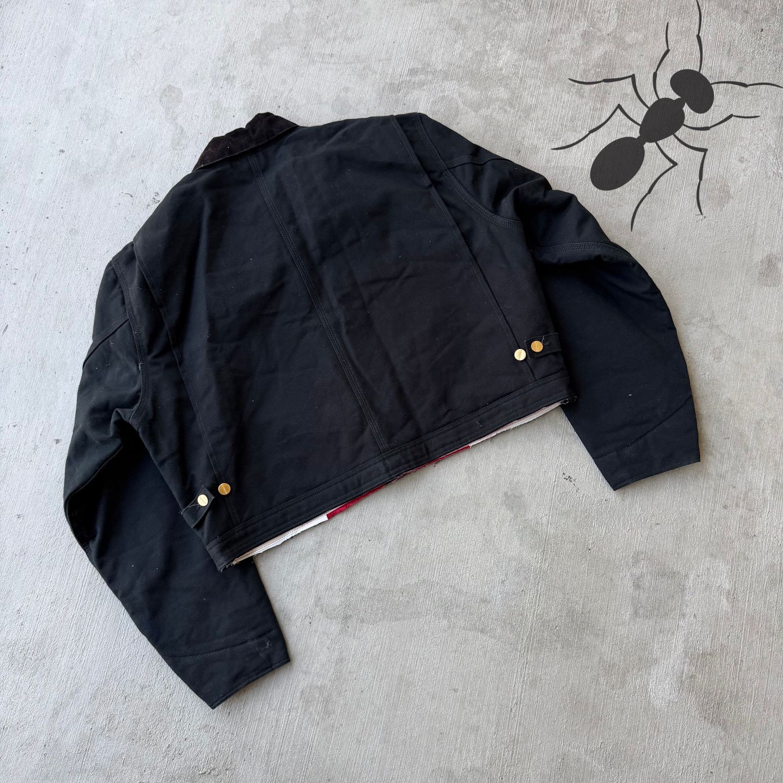 Carhartt × Vintage Carhartt black cropped Detroit style work wear jacket Size US L / EU 52-54 / 3 - 5 Thumbnail