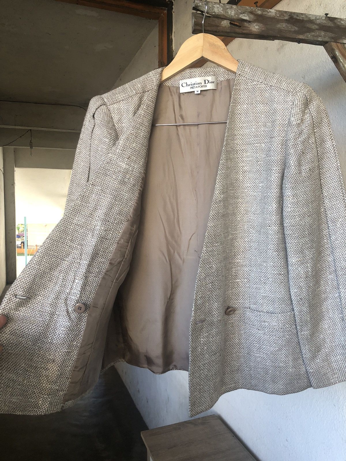 Christian Dior Monsieur Vintage Christian Dior Tweed Cupra Blazer Jacket Size M / US 6-8 / IT 42-44 - 17 Thumbnail