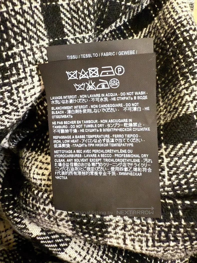 Other YSL SLP Black White Plaid Wool Shirt. Size US L / EU 52-54 / 3 - 4 Thumbnail