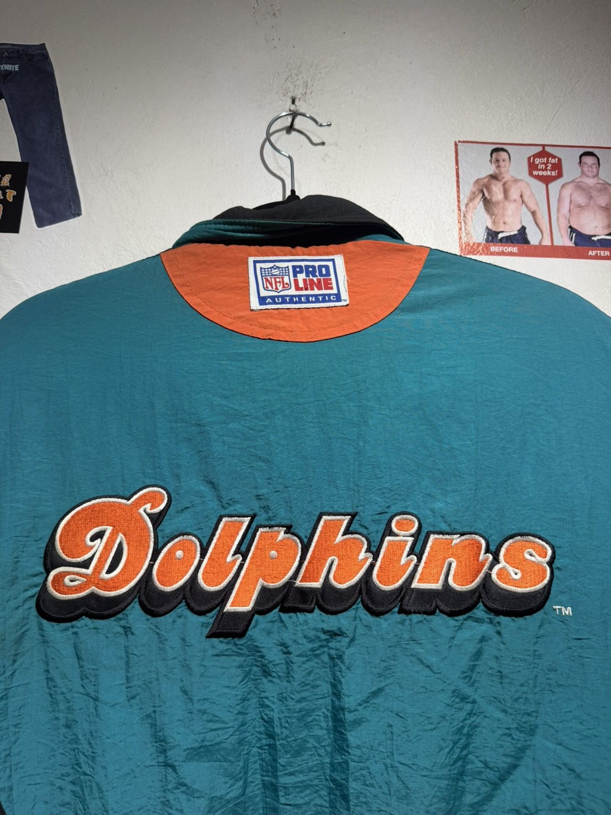 NFL Vintage Miami Dolphins Pro Line Jacket Size US XL / EU 56 / 4 - 12 Thumbnail
