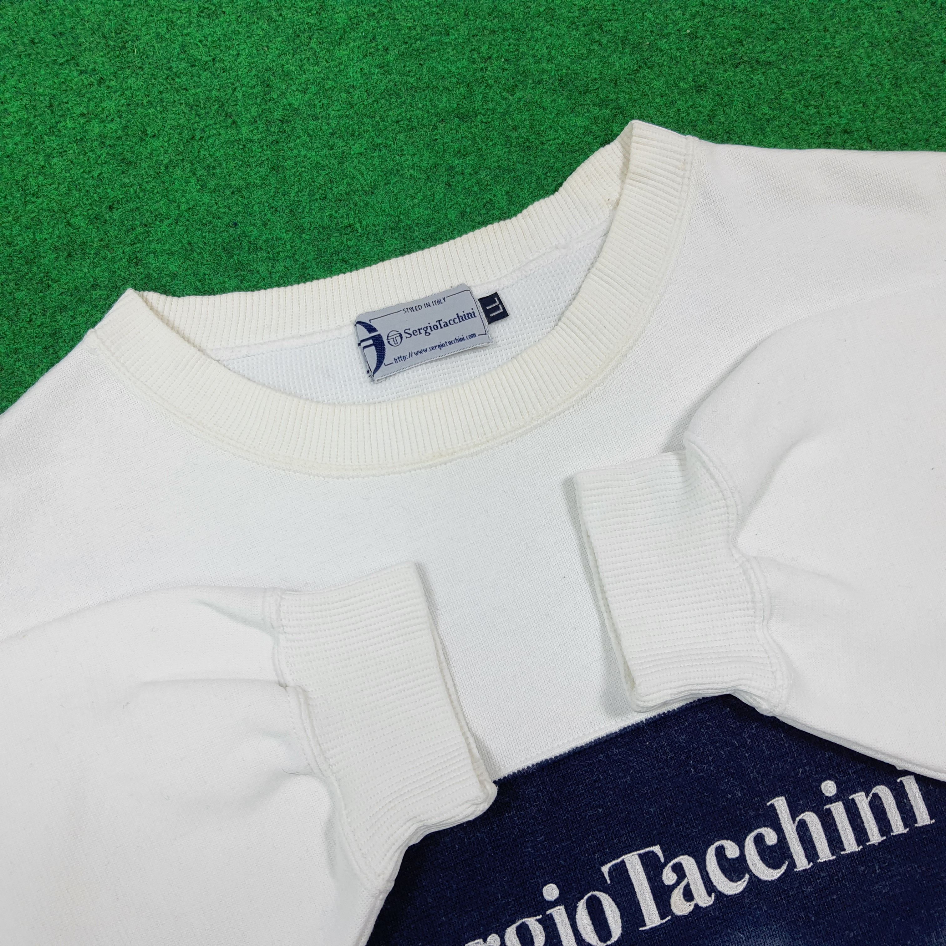 Sergio Tacchini Vintage Retro Sergio Tacchini Sweatshirt Navy Stripe C293N18 Size US XL / EU 56 / 4 - 4 Thumbnail