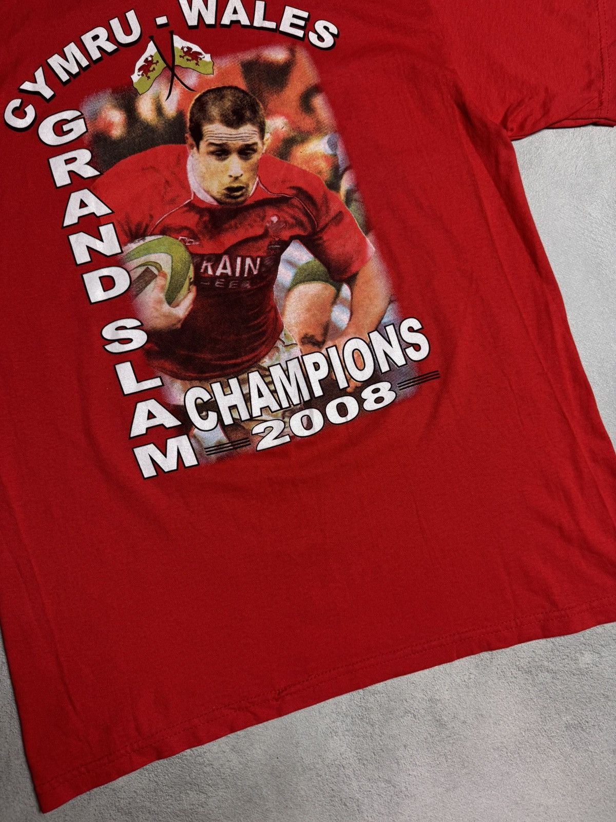 Gildan Cymru Wales 2008 Grand Slam Rugby T-Shirt Gildan Size US L / EU 52-54 / 3 - 7 Thumbnail