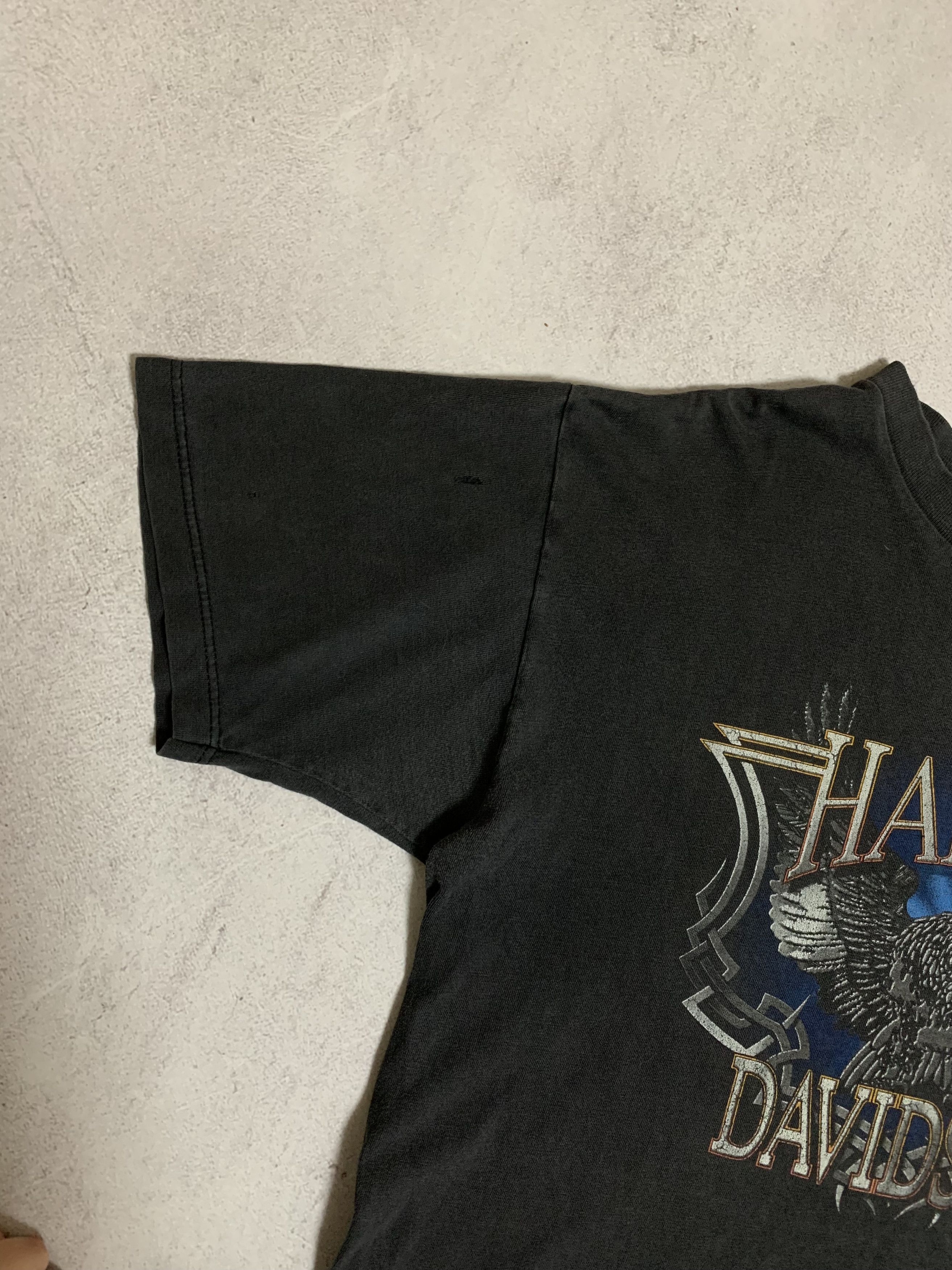 Harley Davidson × Vintage Vintage Harley Davidson T Shirt Santa Fe 2000 Distressed 90s Size US XL / EU 56 / 4 - 3 Thumbnail