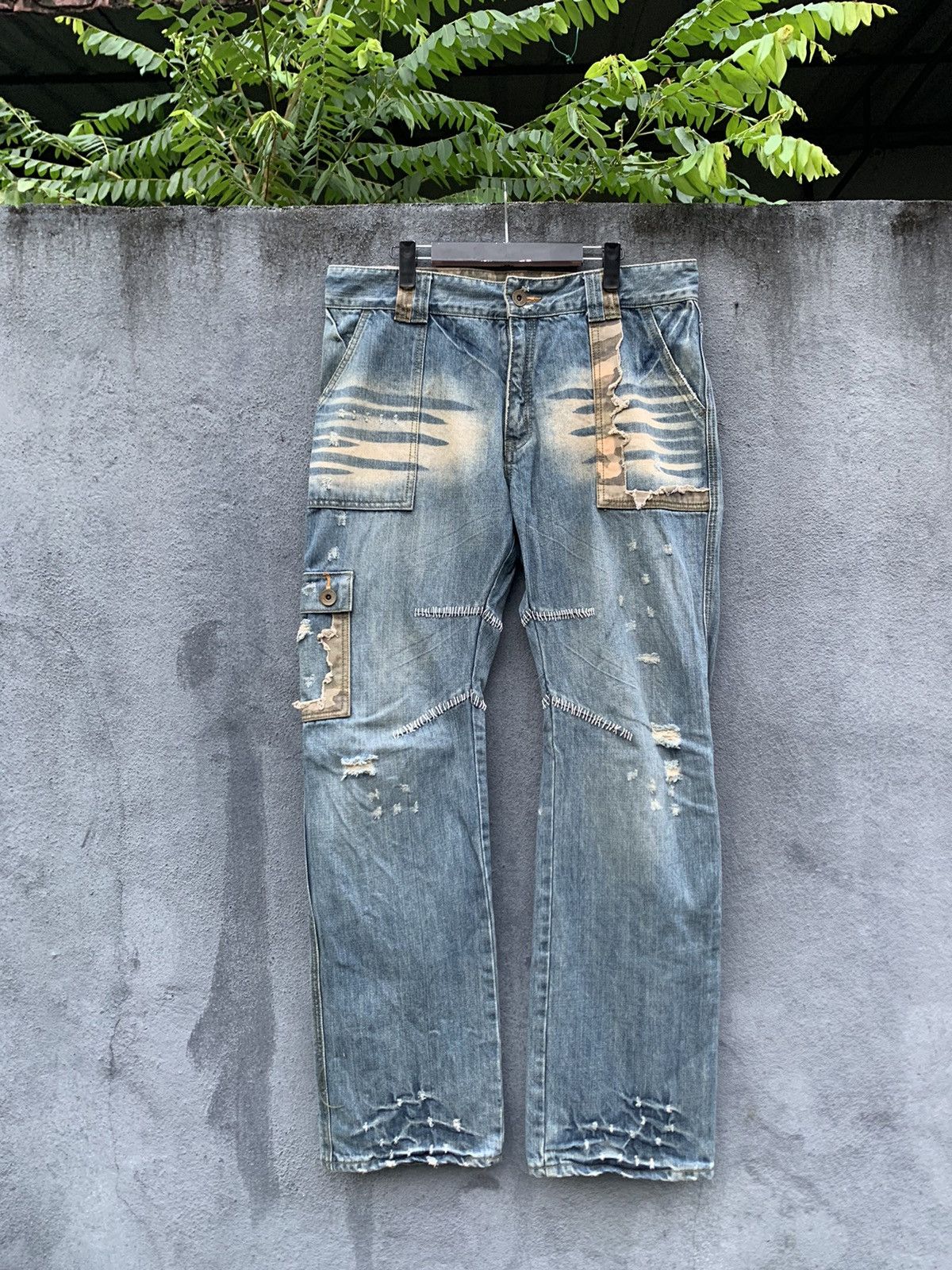Vintage 👹VINTAGE FOUR SEASON DISTRESSED BAGGY JEANS Size US 34 / EU 50 - 3 Thumbnail