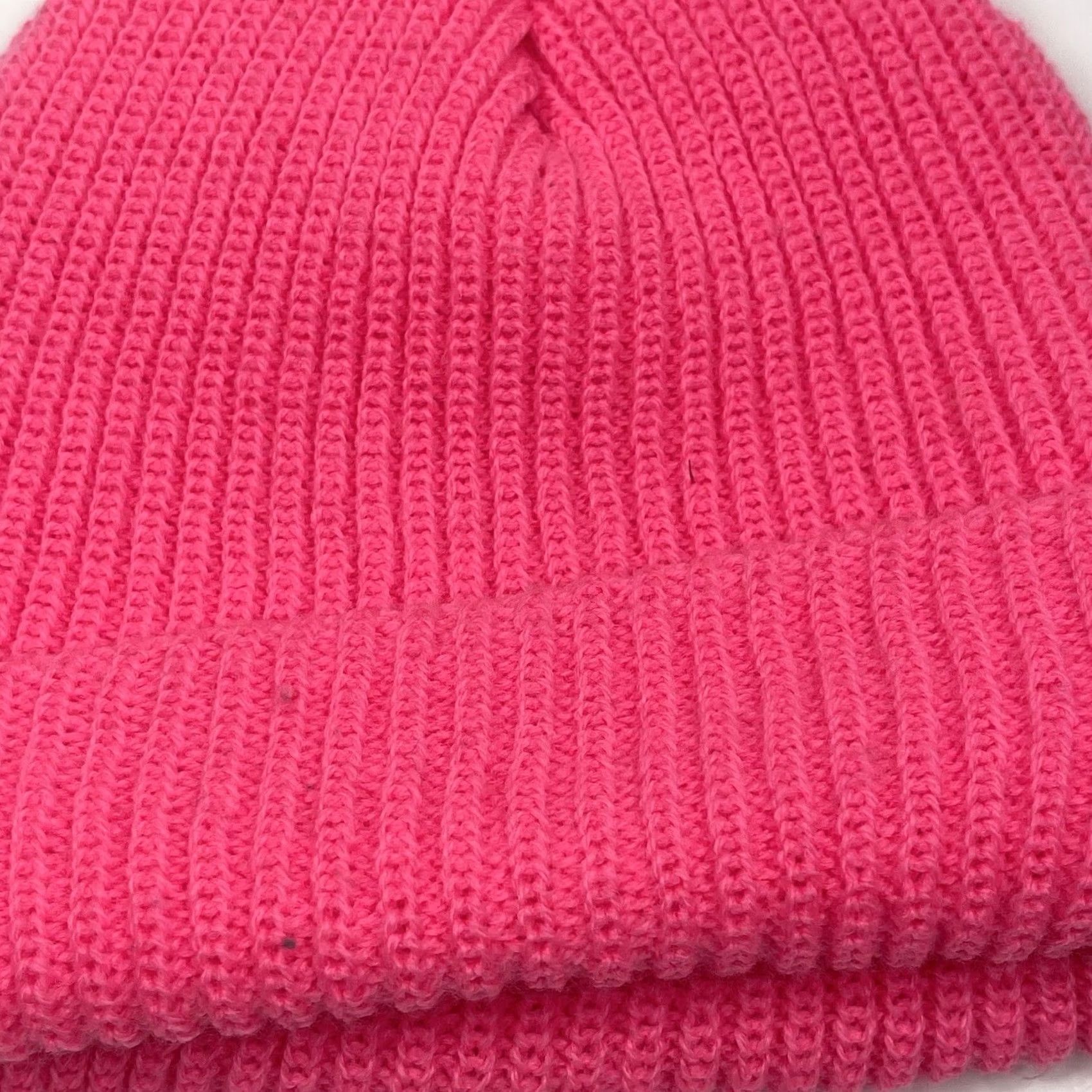 Vintage Unbranded Beanie Hat Womens Winter Snow Knit Pink One Size Fits 100% Acrylic Size ONE SIZE - 4 Thumbnail