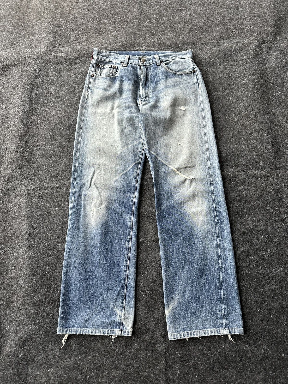 Levi's Vintage Levis 510 Red Loop Faded Washed Distressed D439 Size US 30 / EU 46 - 1 Thumbnail