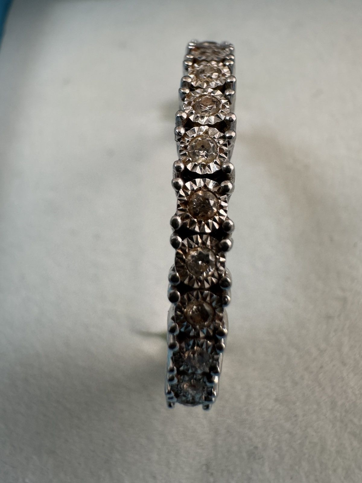 Other ZEI 10k White Gold 1.0ctw DIAMOND LARGE HOOP Vintage Earring Size ONE SIZE - 4 Thumbnail