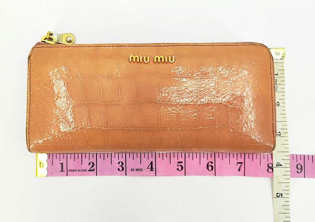 Miu Miu original MIU MIU full leather zip long wallet Size ONE SIZE - 14 Thumbnail