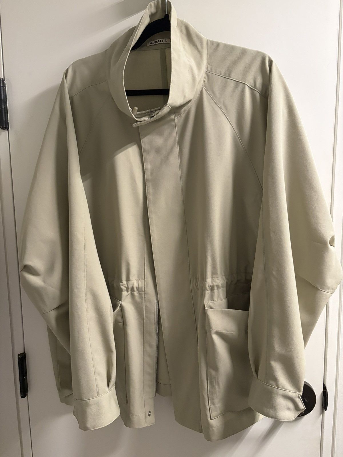 Auralee Hard Twist Wool Double Face Check Blouson | Grailed