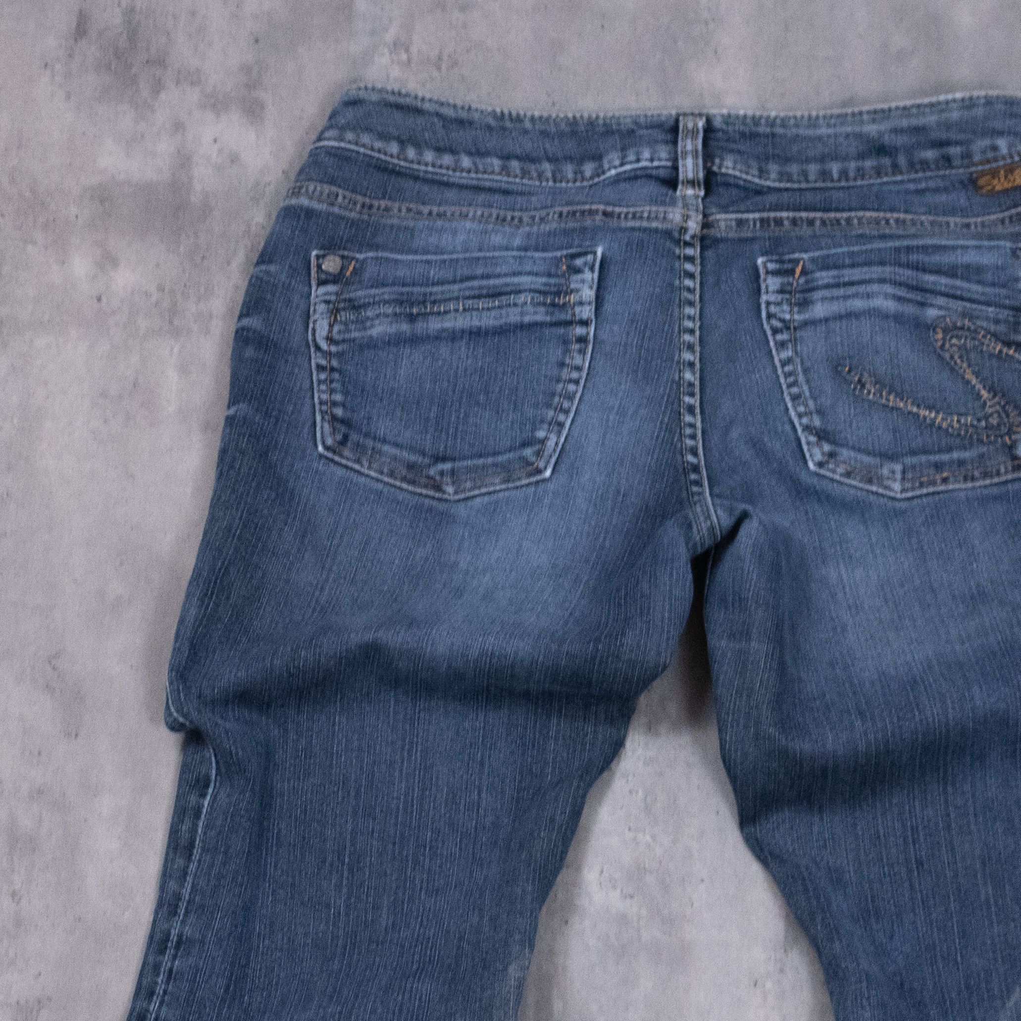 Silver Jeans Co. Y2K's 00 Silver Flair Boot Cut Baggy Low Rise Denim Pant's Size US 32 / EU 48 - 15 Thumbnail