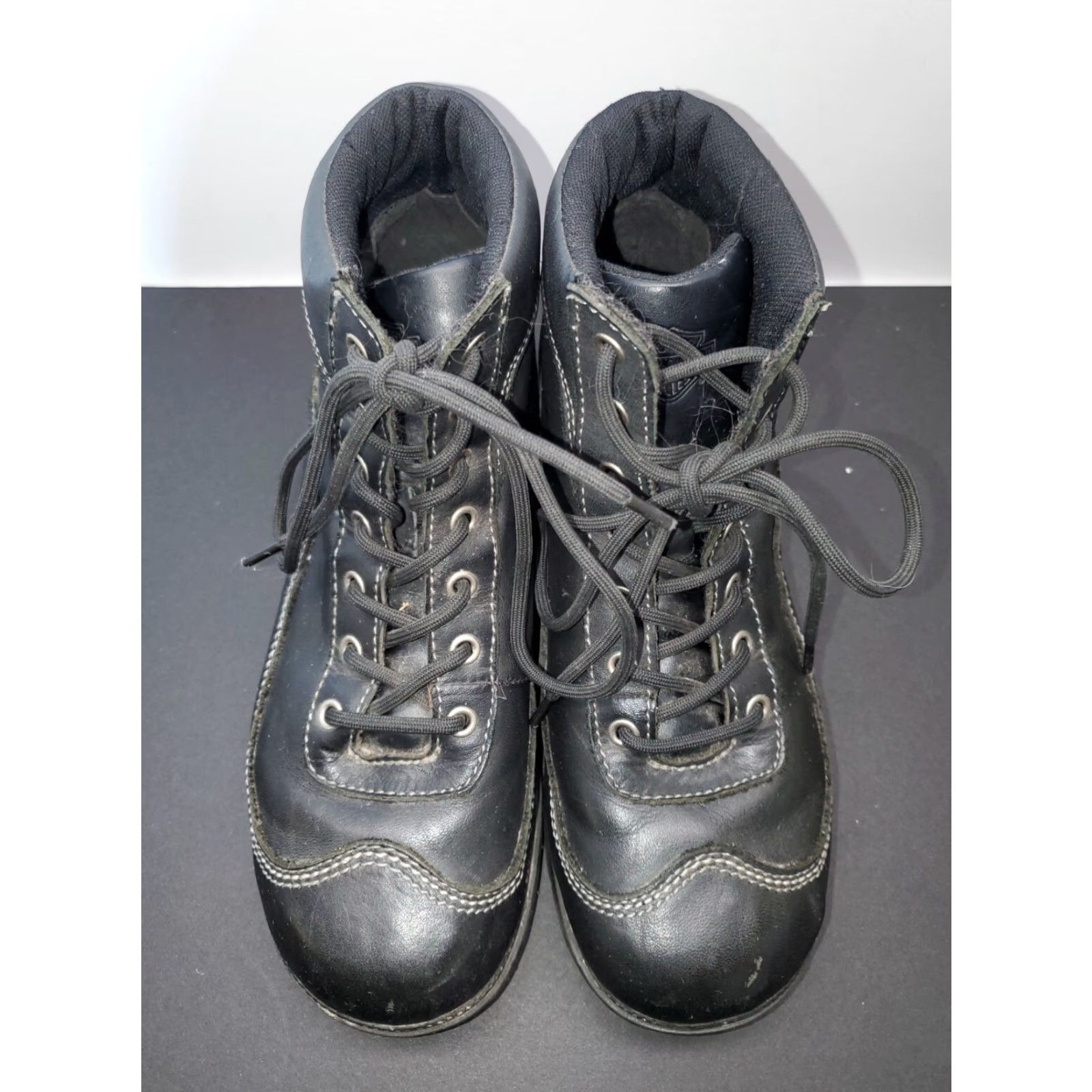 Harley Davidson Harley-Davidson Signature Black Leather Motorcycle Ankle Boot Women's 9 Size US 9 / IT 39 - 6 Thumbnail