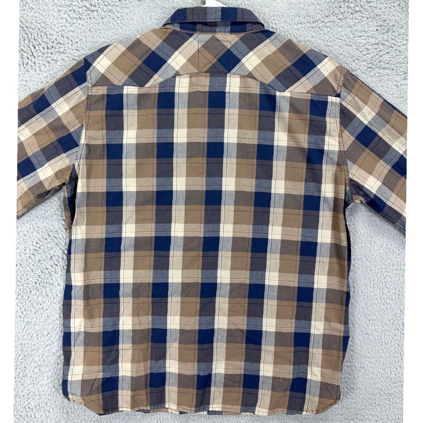 Levi's Levi's Shirt XL Mens Plaid Western Pearl Snap Button-Up Collar Long Sleeve Beigebyck? Size US XL / EU 56 / 4 - 3 Thumbnail