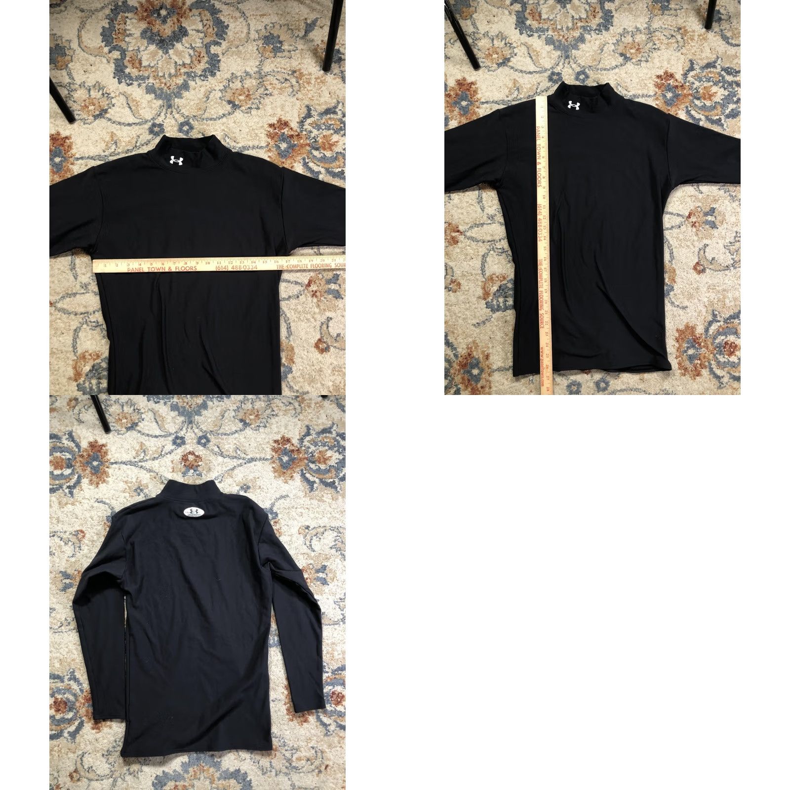 Under Armour Under Armour ColdGear Shirt Mens Large Black Long Sleeve Mock Neck Base Layer Size US L / EU 52-54 / 3 - 8 Thumbnail