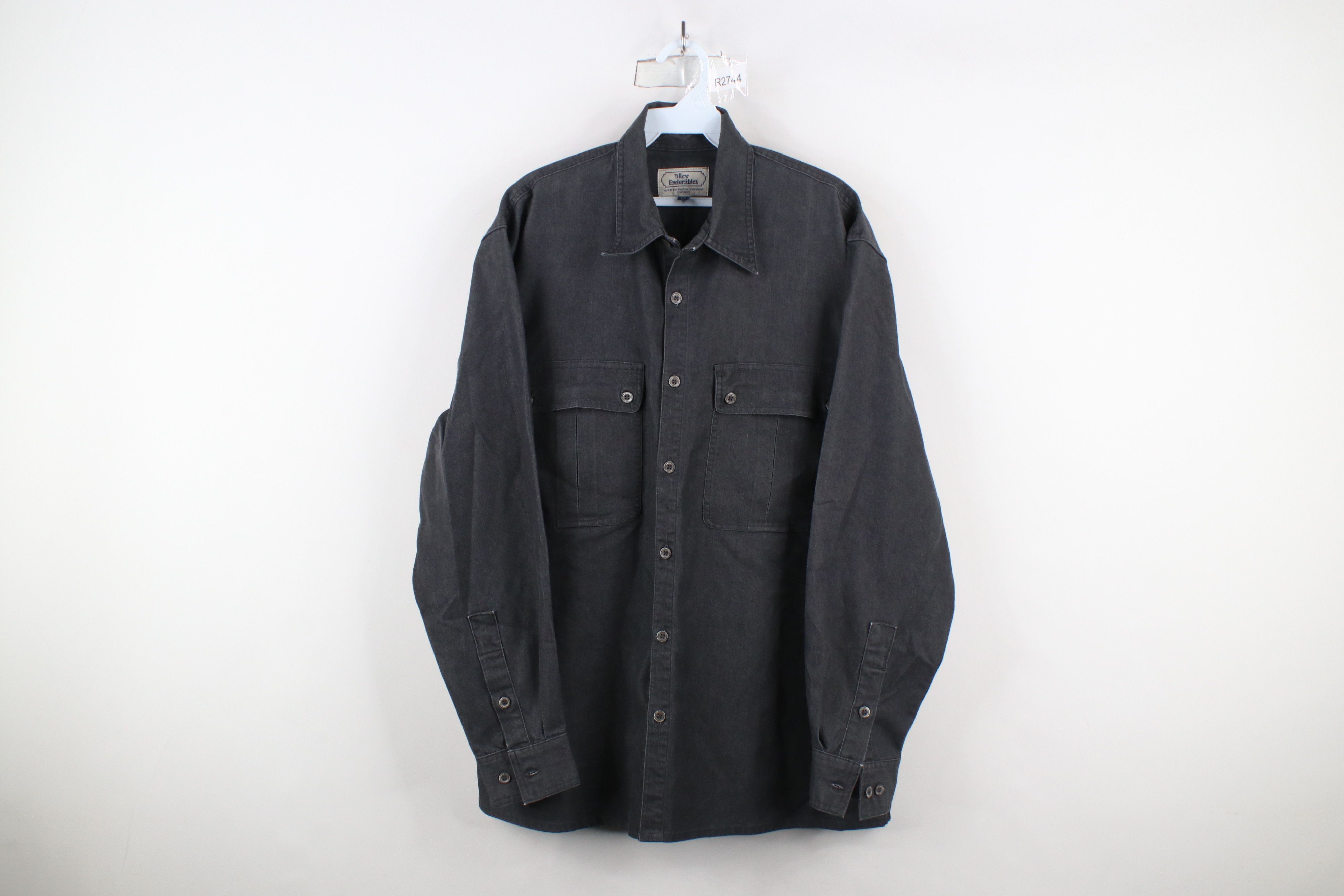 Tilley × Vintage Vintage Tilley Endurables Stretch Safari Denim Button Shirt Size US L / EU 52-54 / 3 - 1 Thumbnail