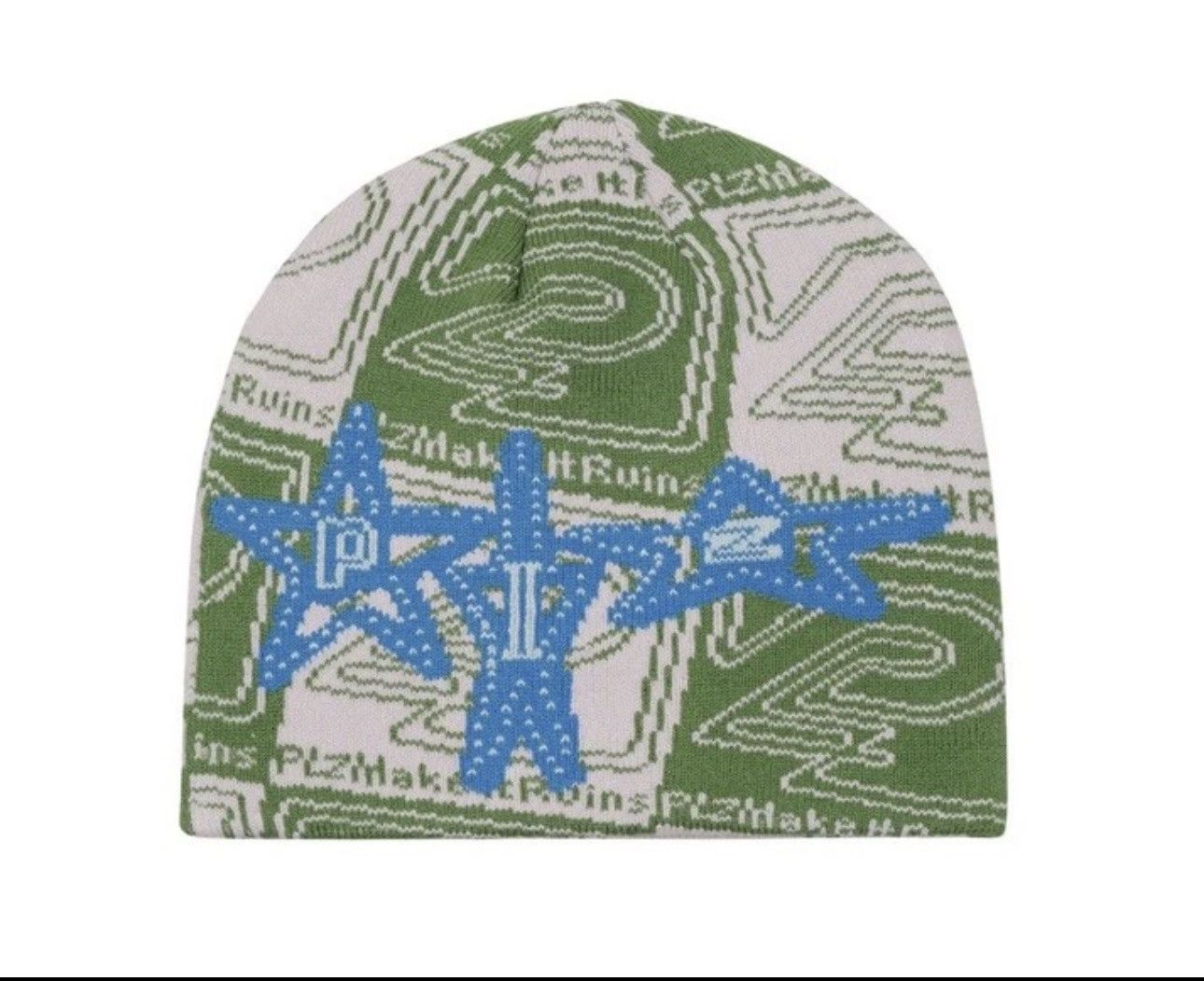 Other VEGYN PLZ MAKE IT RUINS STAR BEANIE ONE Size Pink & Green Size ONE SIZE - 1 Thumbnail