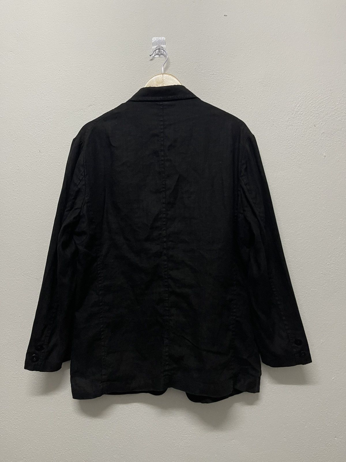 Yohji Yamamoto 80s YOHJI YAMAMOTO LINEN BLAZZER JACKET RARE Size L / US 10 / IT 46 - 2 Thumbnail