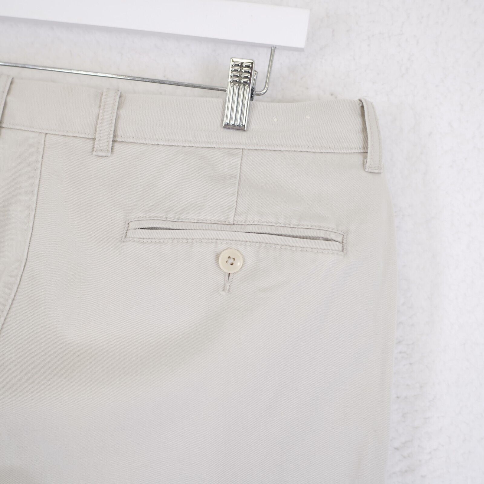 J.Crew J. Crew Classic Fit Gray Cotton Flat Front Chino Pants 35/32 Size US 35 - 4 Thumbnail