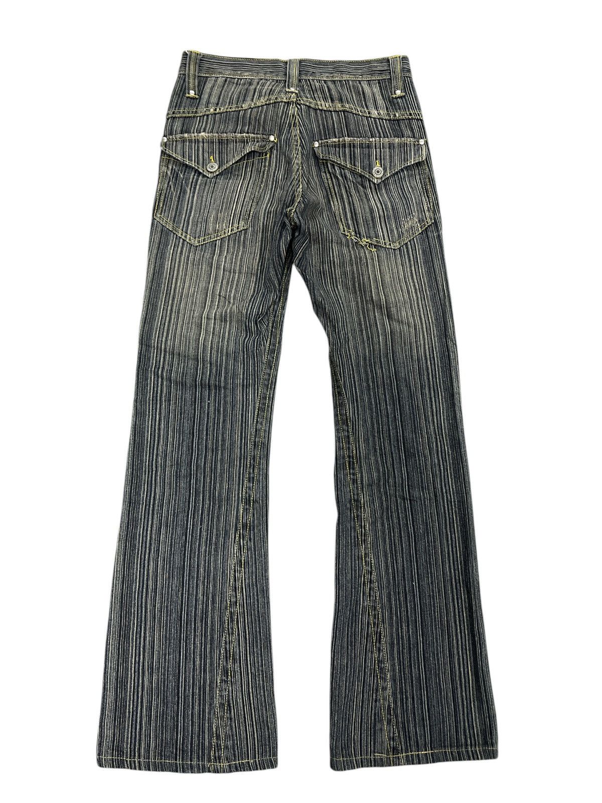 Hysteric Glamour FLARED🔥IKCA STRIPE DISTRESSED DENIM PANT Size US 29 - 6 Thumbnail