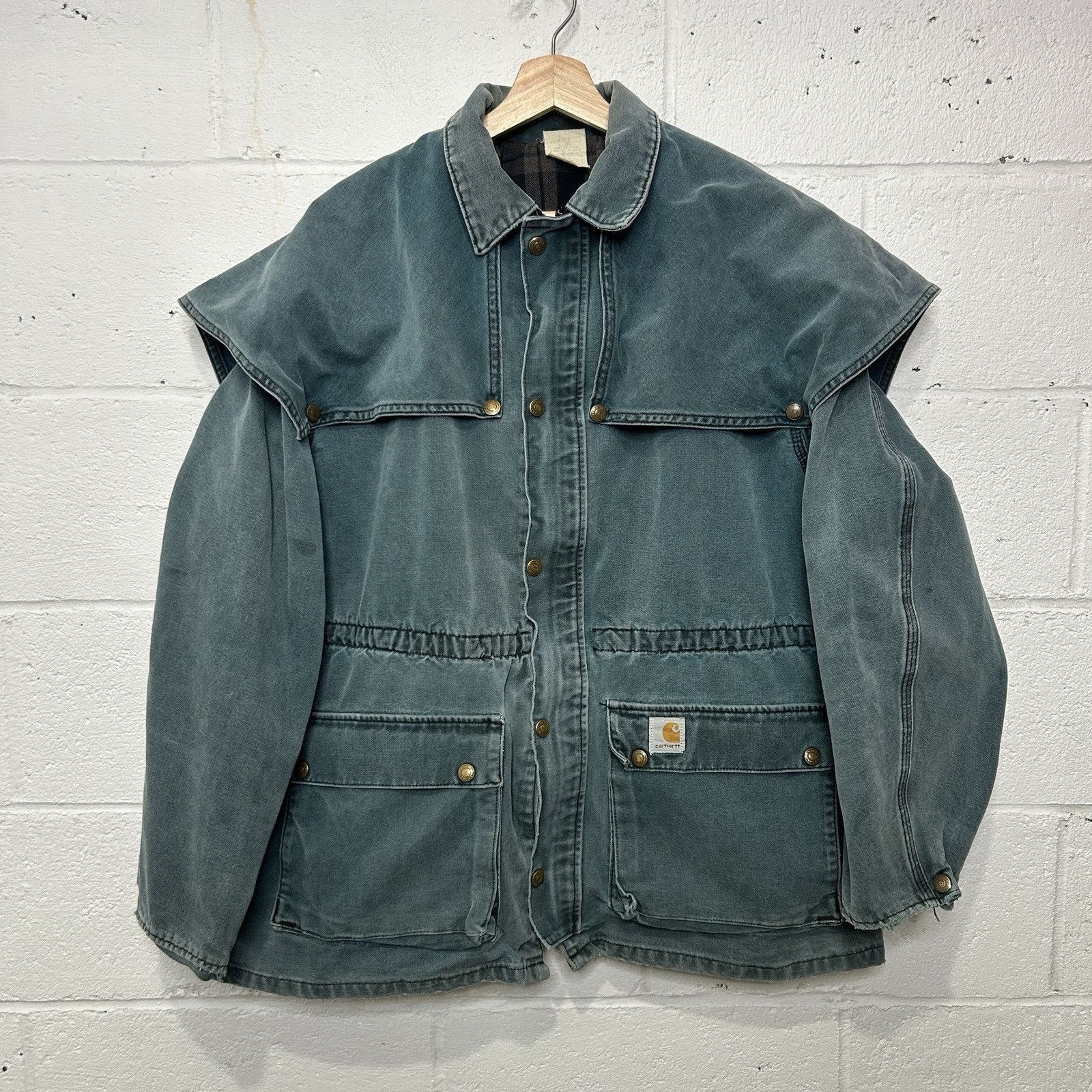 Carhartt Vintage Carhartt Duster Cape Coat Jacket “Hunter Green” Size US L / EU 52-54 / 3 - 1 Thumbnail
