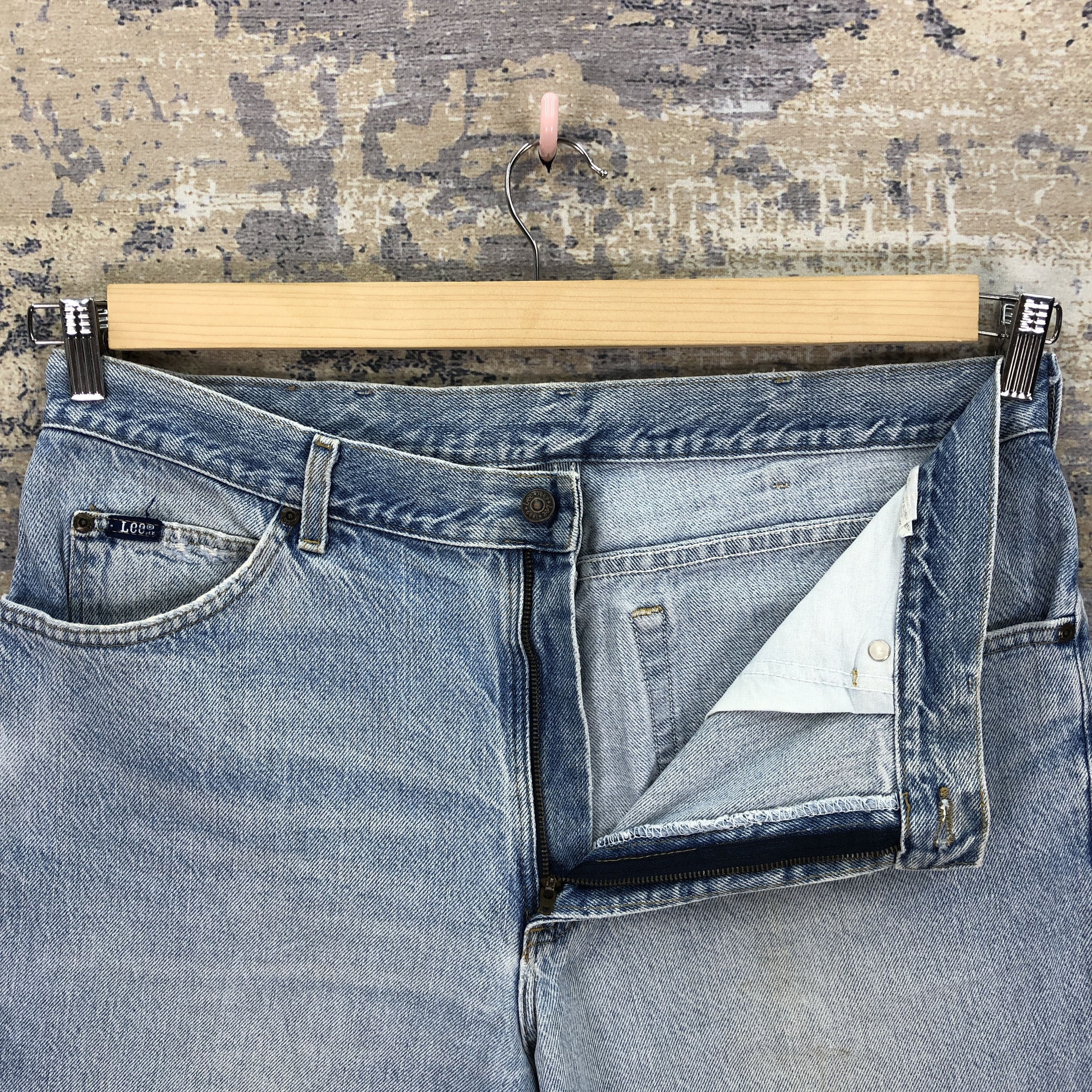 Lee Vintage 90s Lee Faded Light Wash Jeans Stonewash Denim Pants Size US 36 / EU 52 - 6 Thumbnail