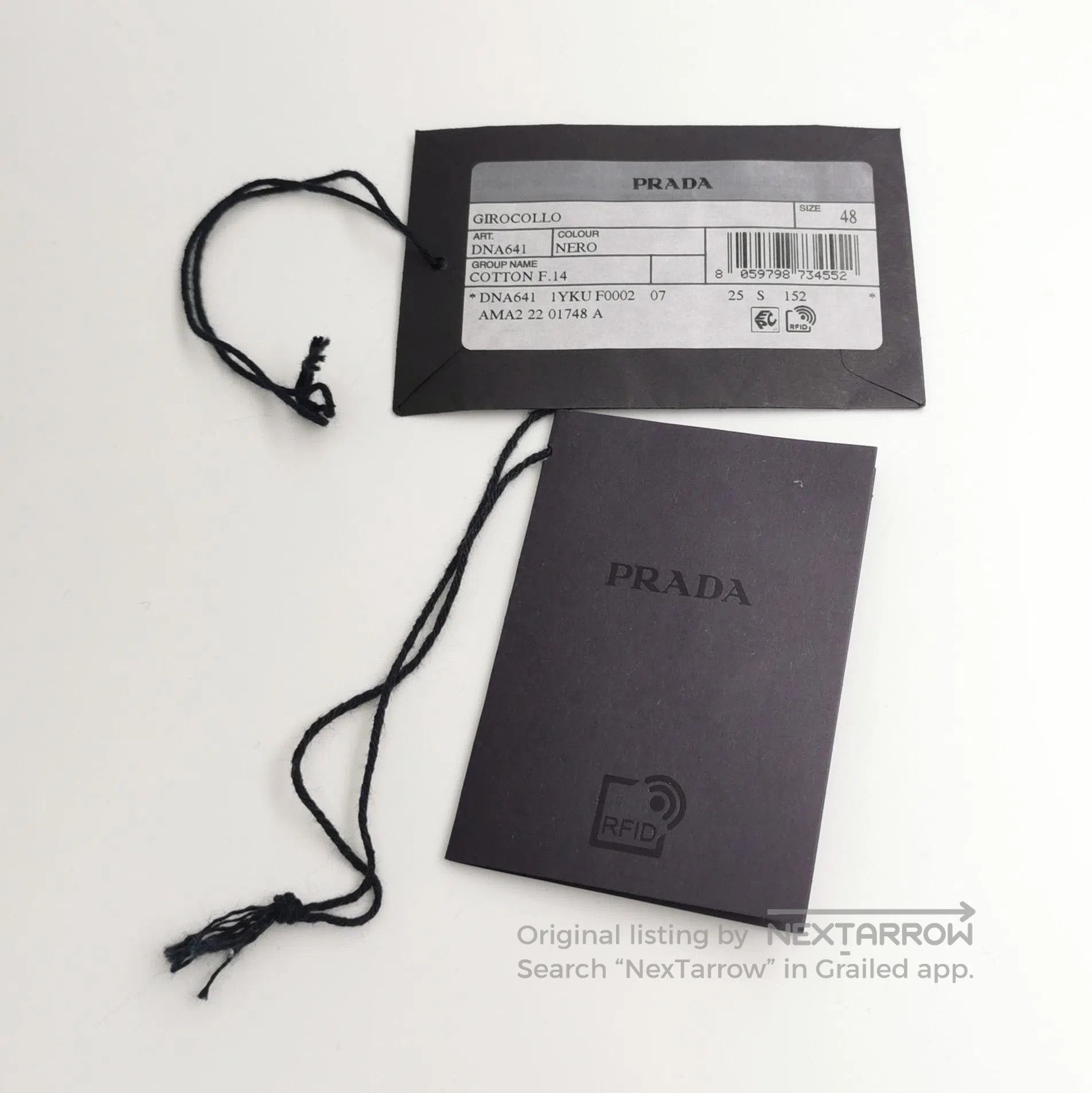 Prada Prada Black Cotton Crewneck Sweater for Women . Size M / US 6-8 / IT 42-44 - 3 Thumbnail