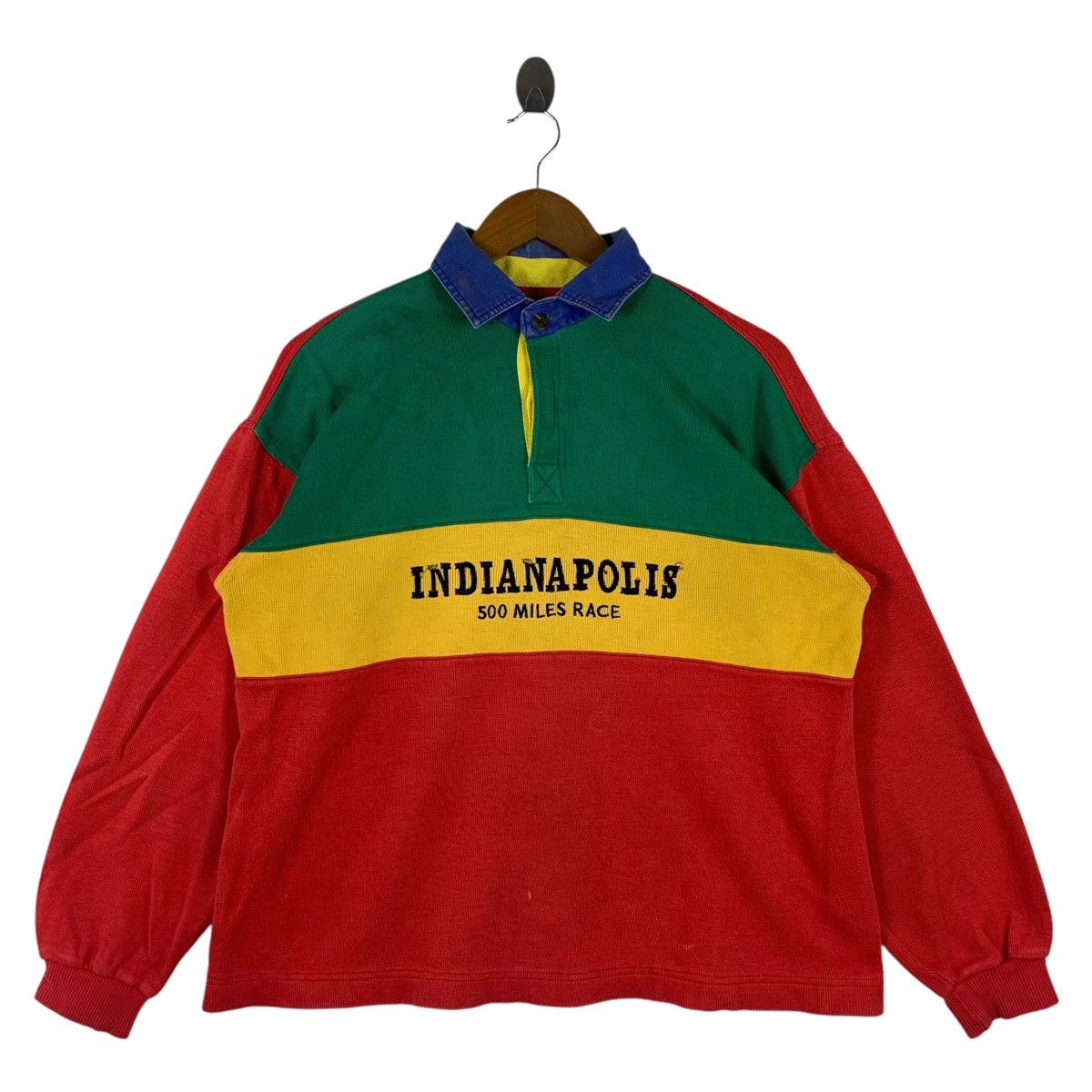Vintage 90s Indianapolis 500 Motor Speedway Rugby Shirt
