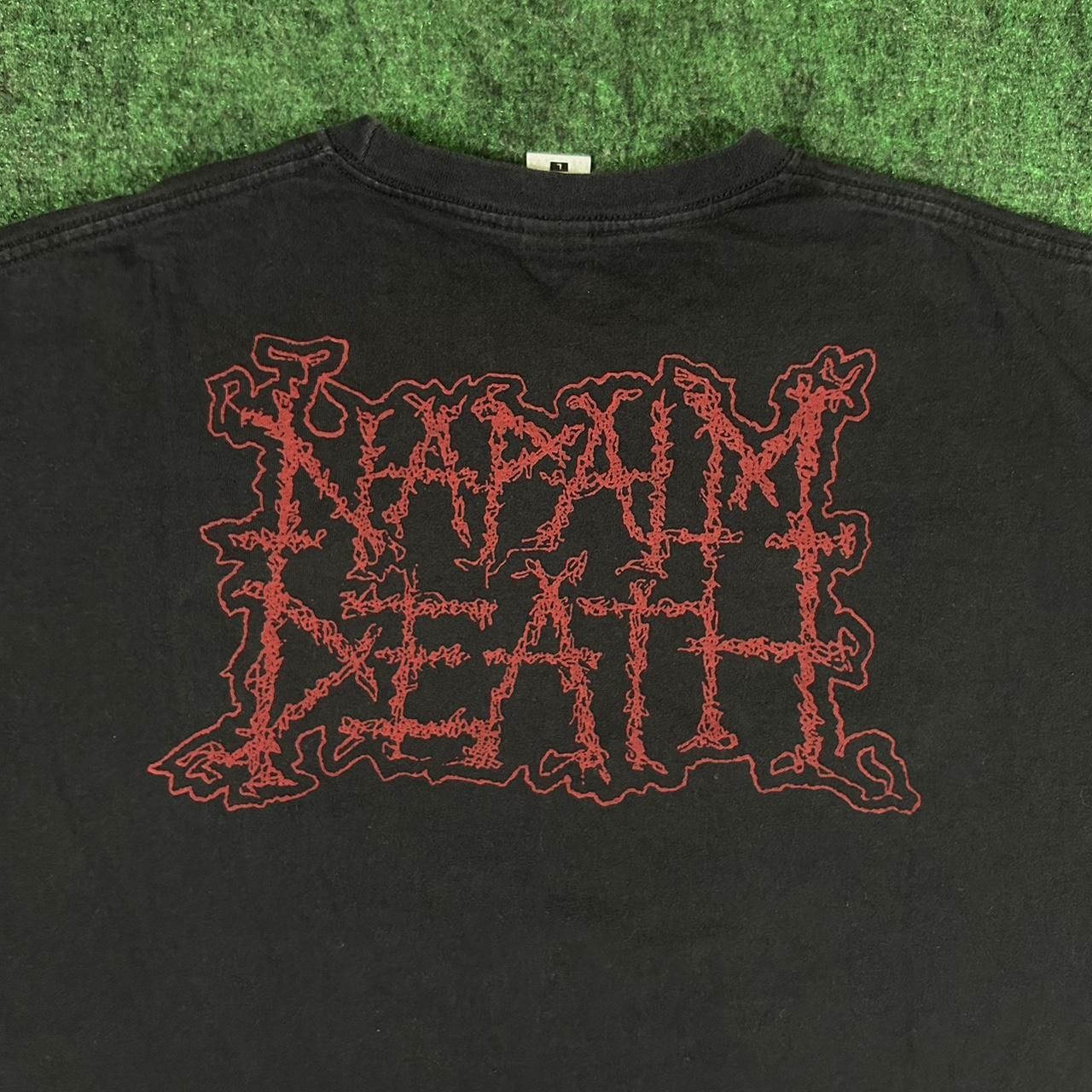 1990 Napalm Death Rise Above Shirt Size Large