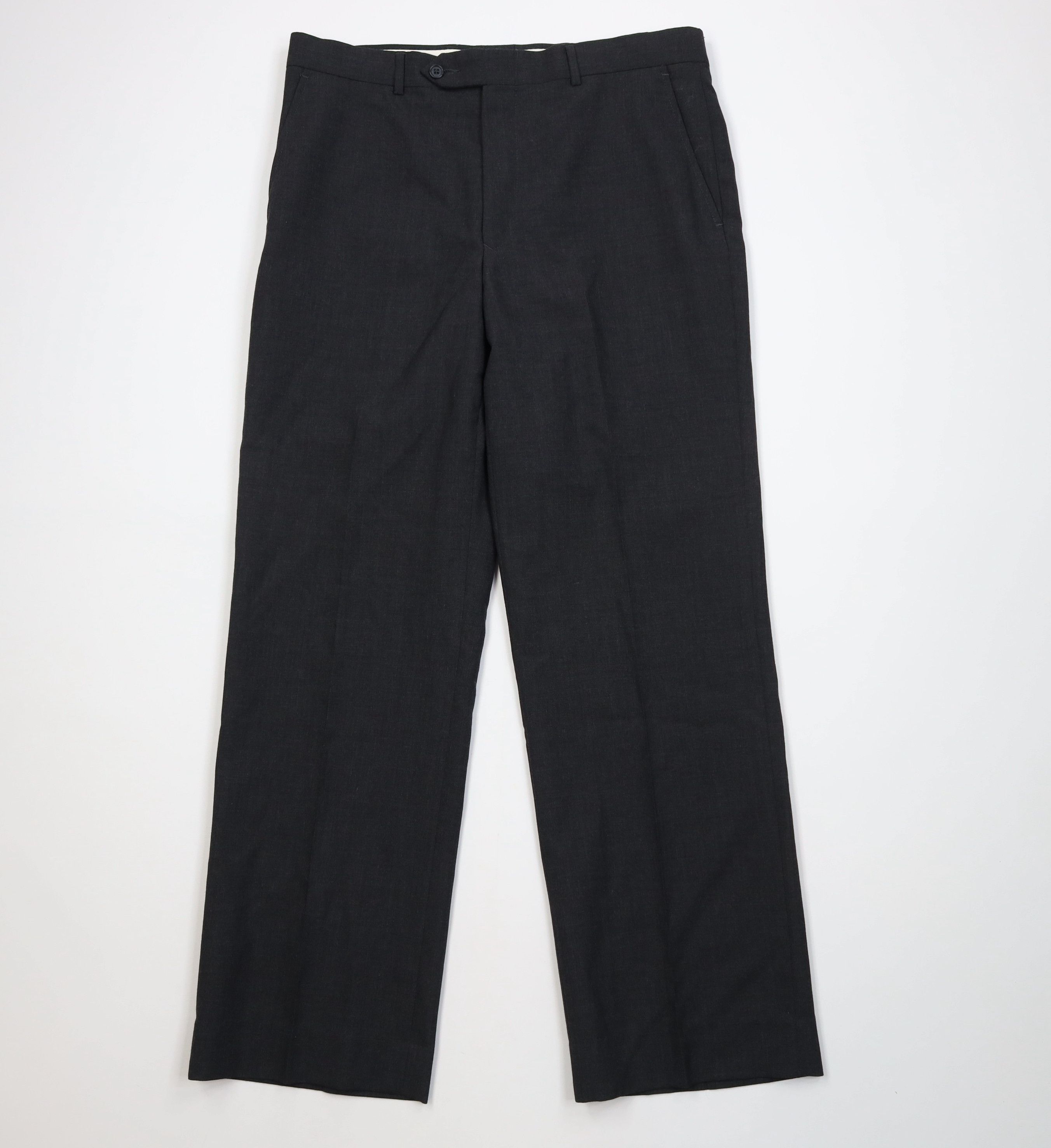 Vintage Vintage 90s Wool Knit Wide Leg Chino Pants Charcoal Gray Size US 34 / EU 50 - 1 Thumbnail