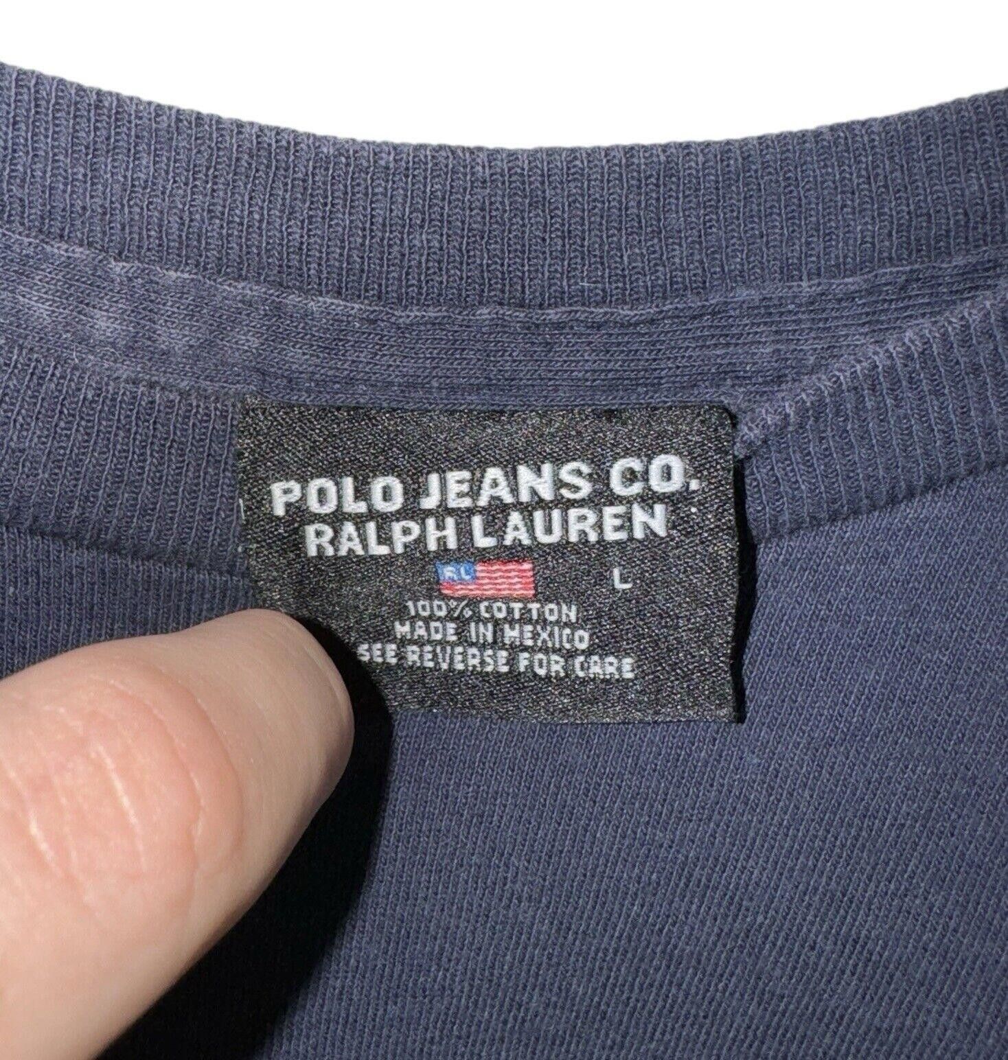 Polo Ralph Lauren Vintage Y2K Polo Jean Co USA Flag Team Surf Shirt L Size US L / EU 52-54 / 3 - 7 Thumbnail