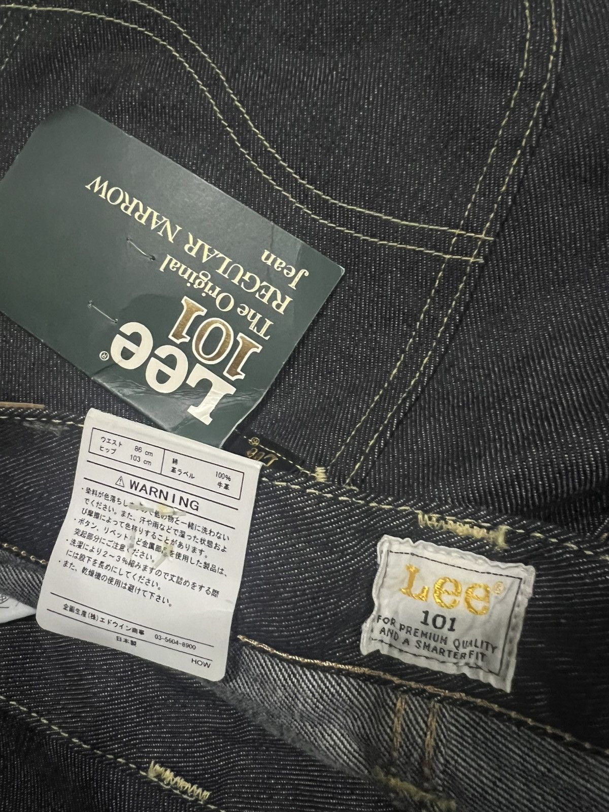 Lee NWT LEE 101 Japan Made JDM The Original Narrow Jeans Denim Size US 34 / EU 50 - 6 Thumbnail