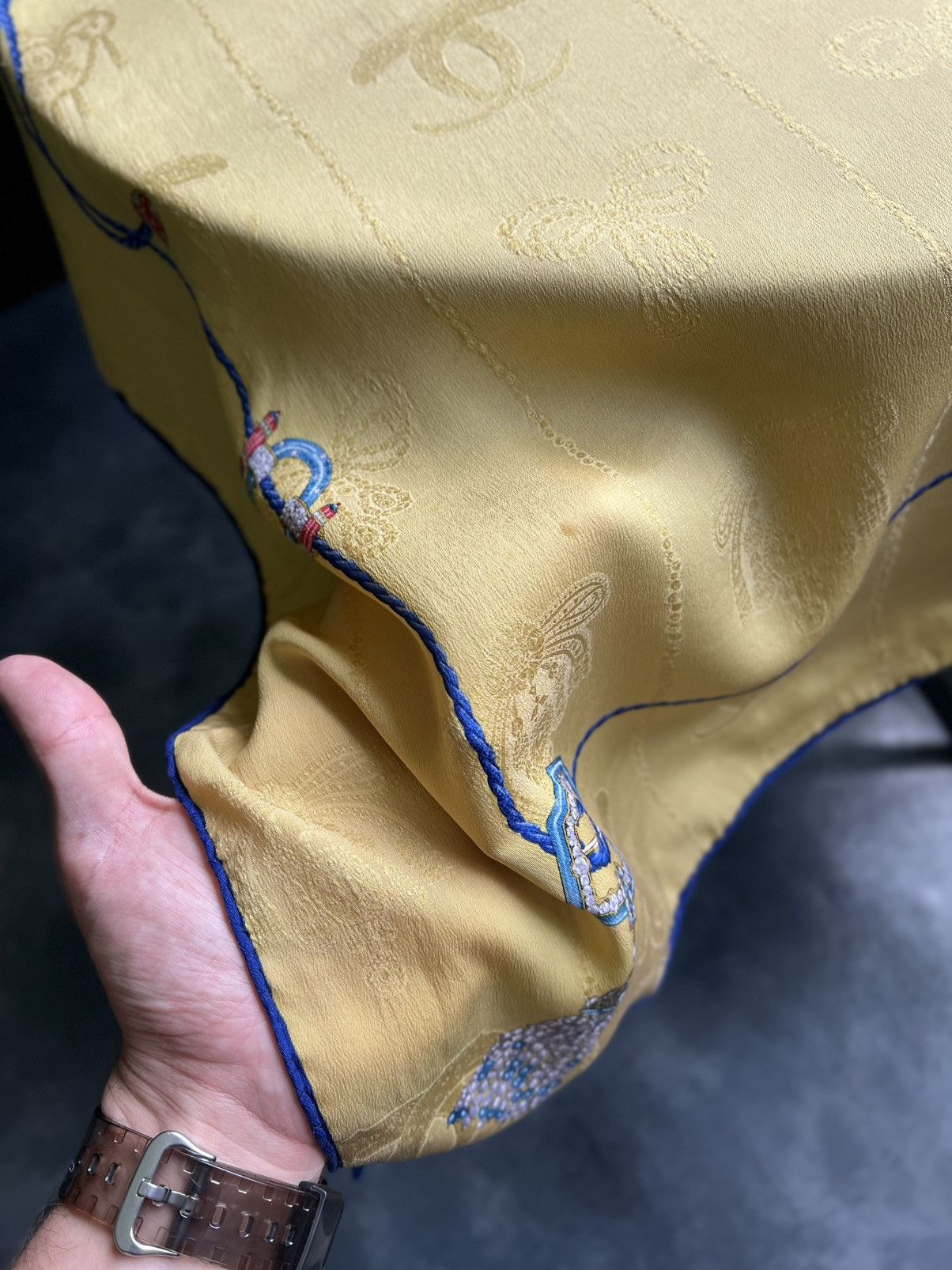 Cartier Vintage Cartier Yellow Silk Scarf Jewelry Print Paris Size ONE SIZE - 15 Thumbnail